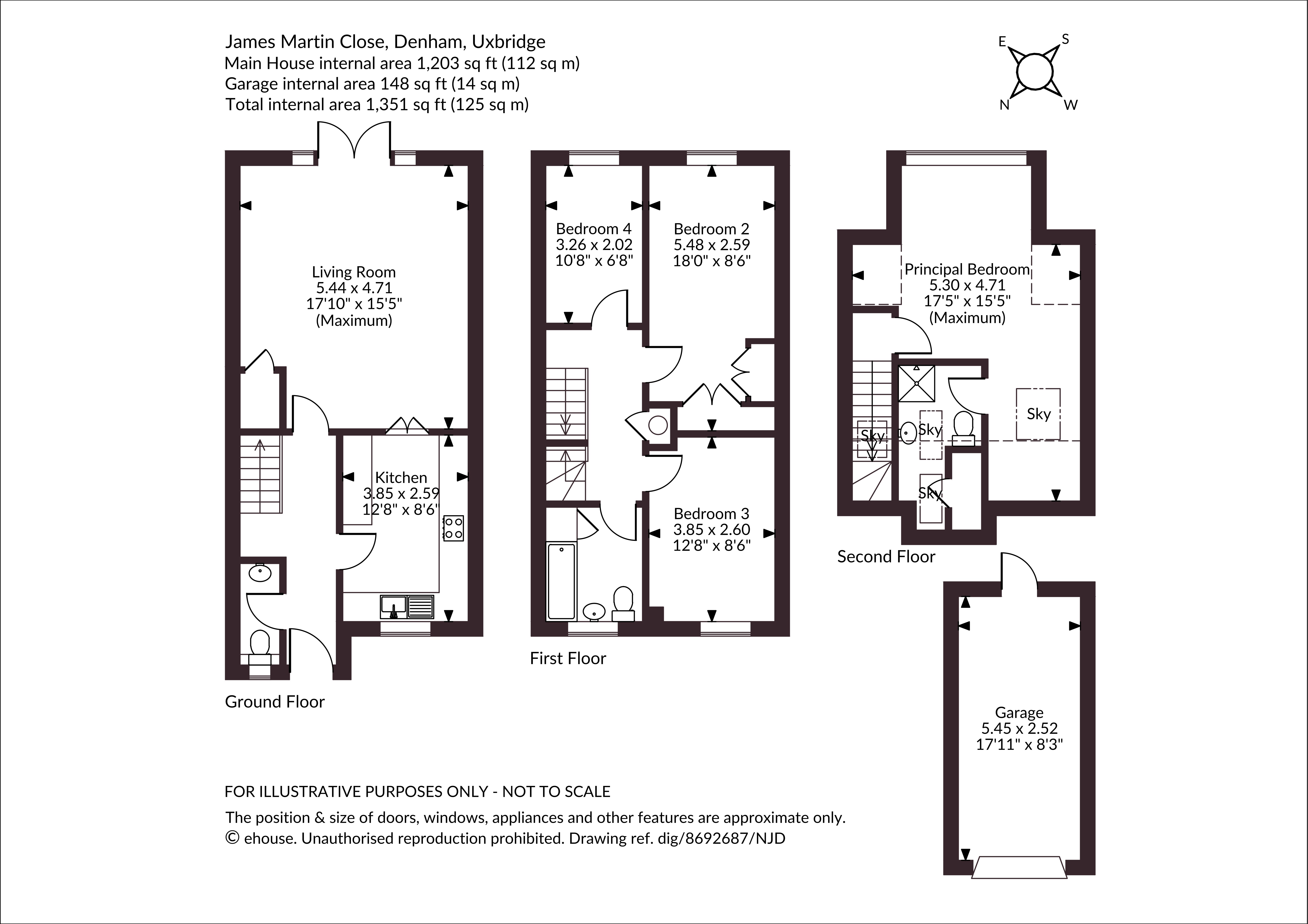 13, James Martin Close, Uxbridge floorplan