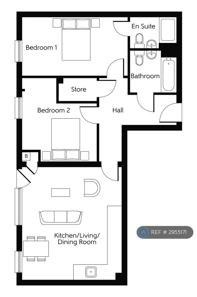 Ashurst Court, Bartley Square Station Road, Hook floorplan