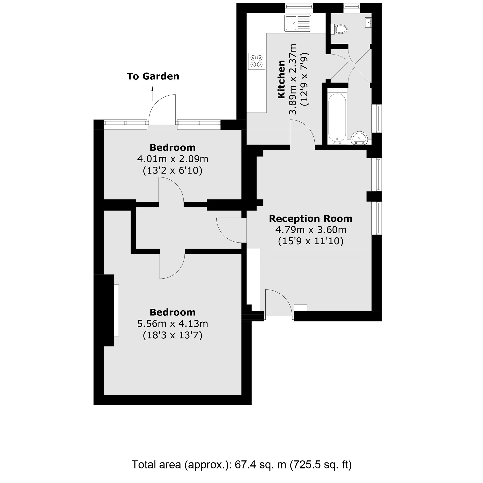 11B, Cumberland Road, London floorplan