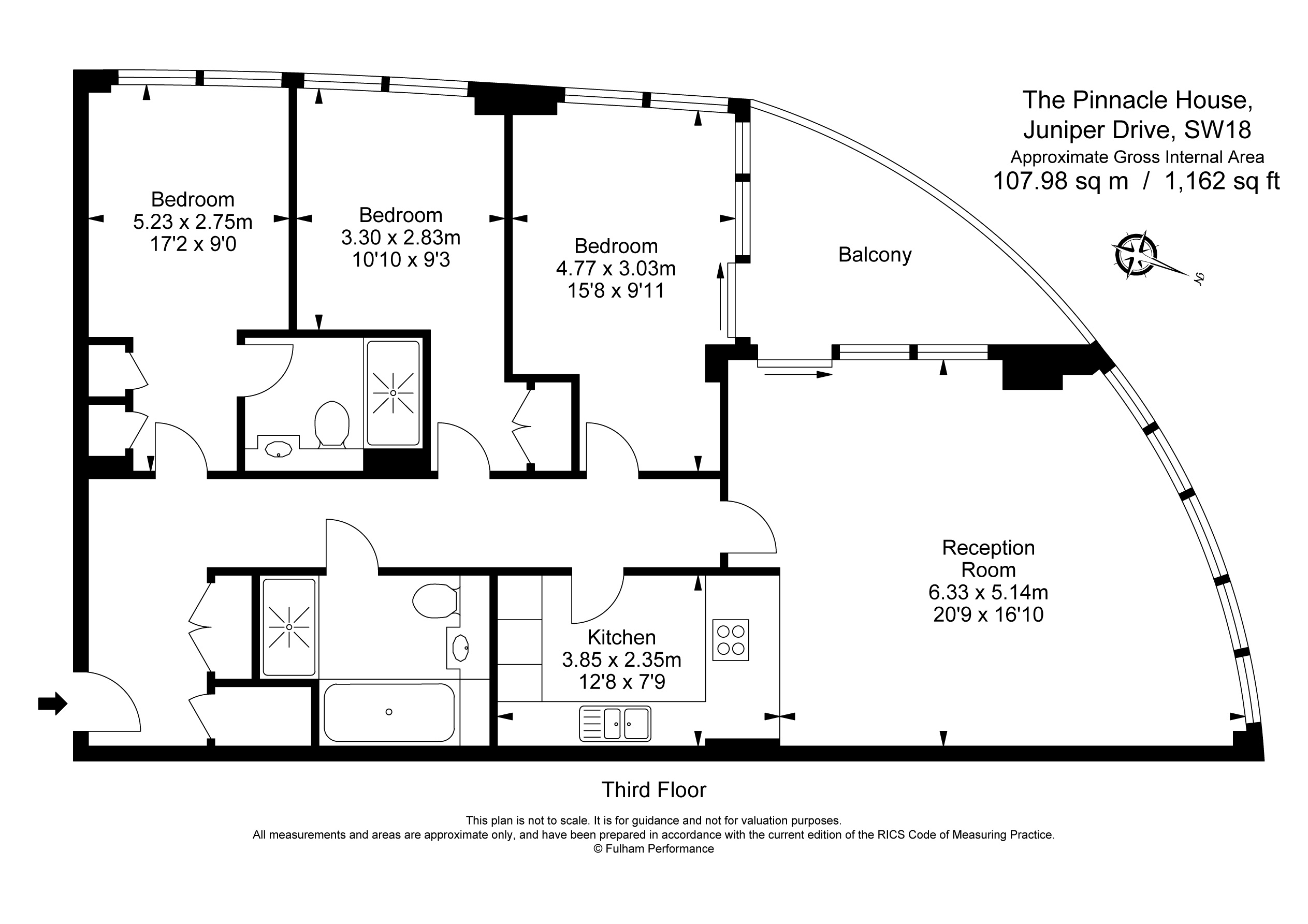 3 Bedrooms Flat to rent in Juniper Drive, Wandsworth SW18