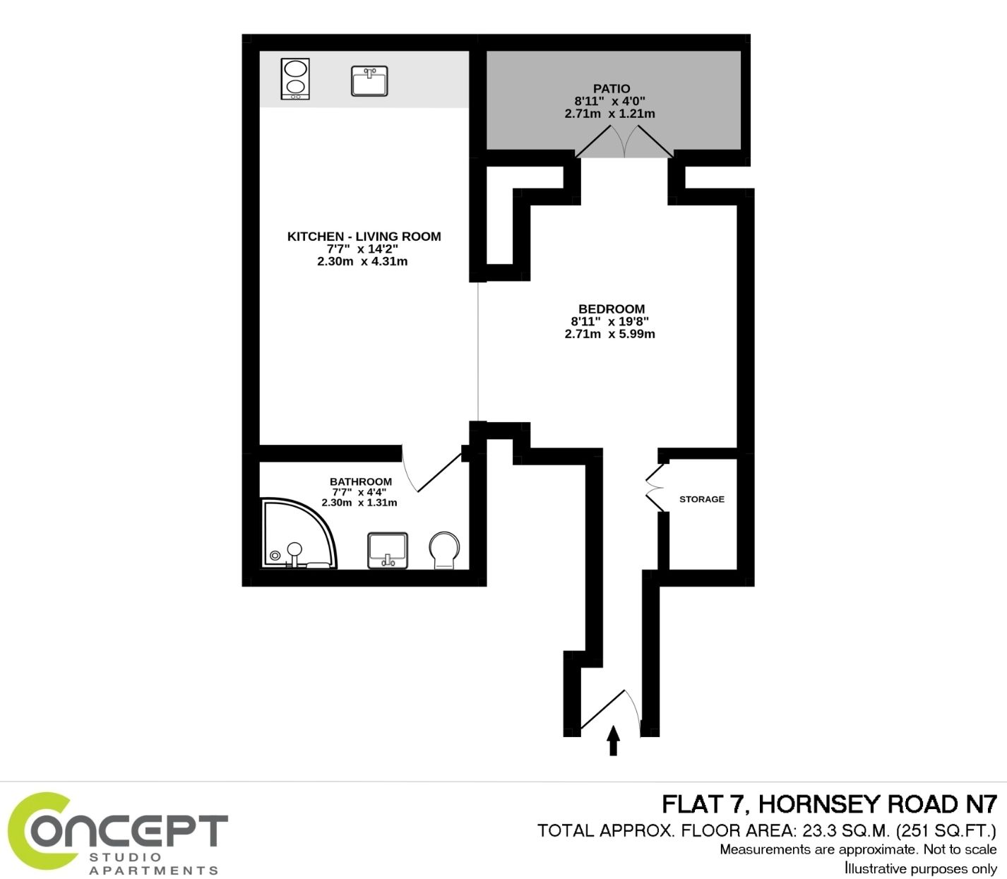 Room 7, 244 Hornsey Road, Holloway floorplan