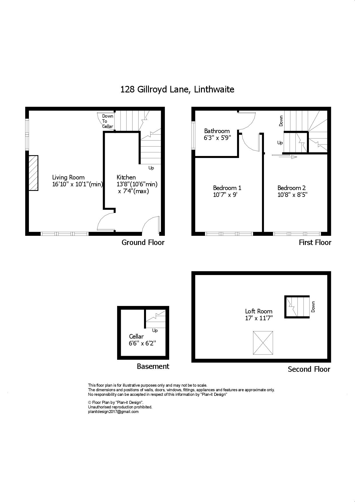 128, Gillroyd Lane, Huddersfield floorplan