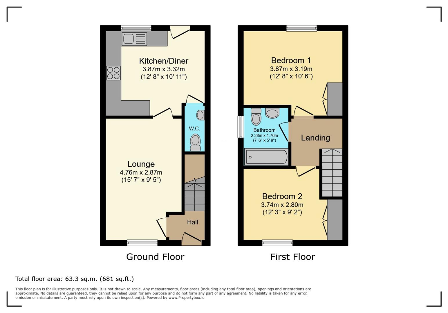25, Patterdale Road, Chesterfield floorplan