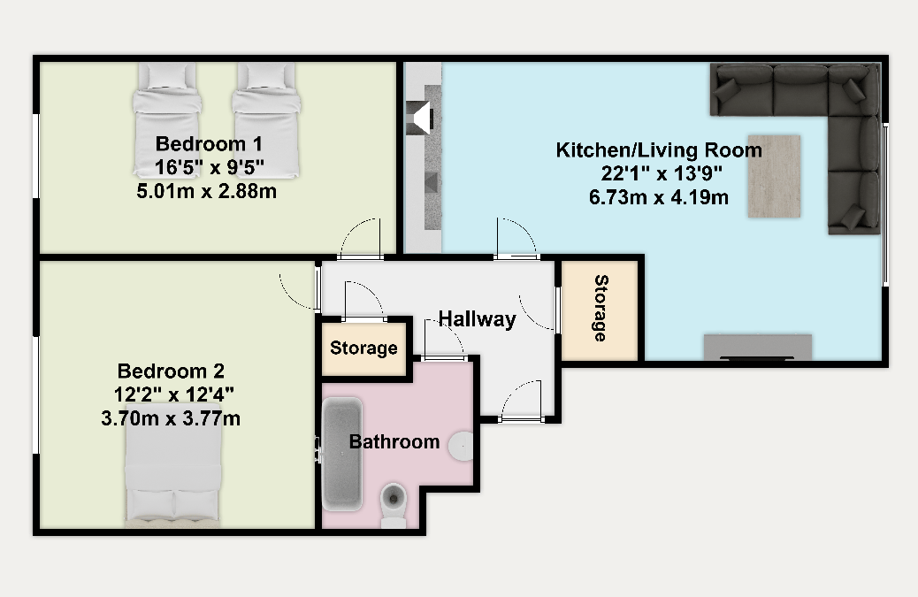 Phoenix Court, Chertsey Road, Feltham floorplan