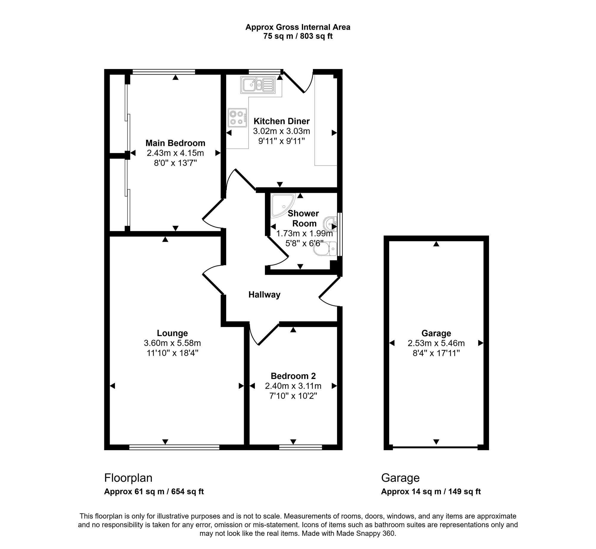 110 Heath Road, Wigan floorplan