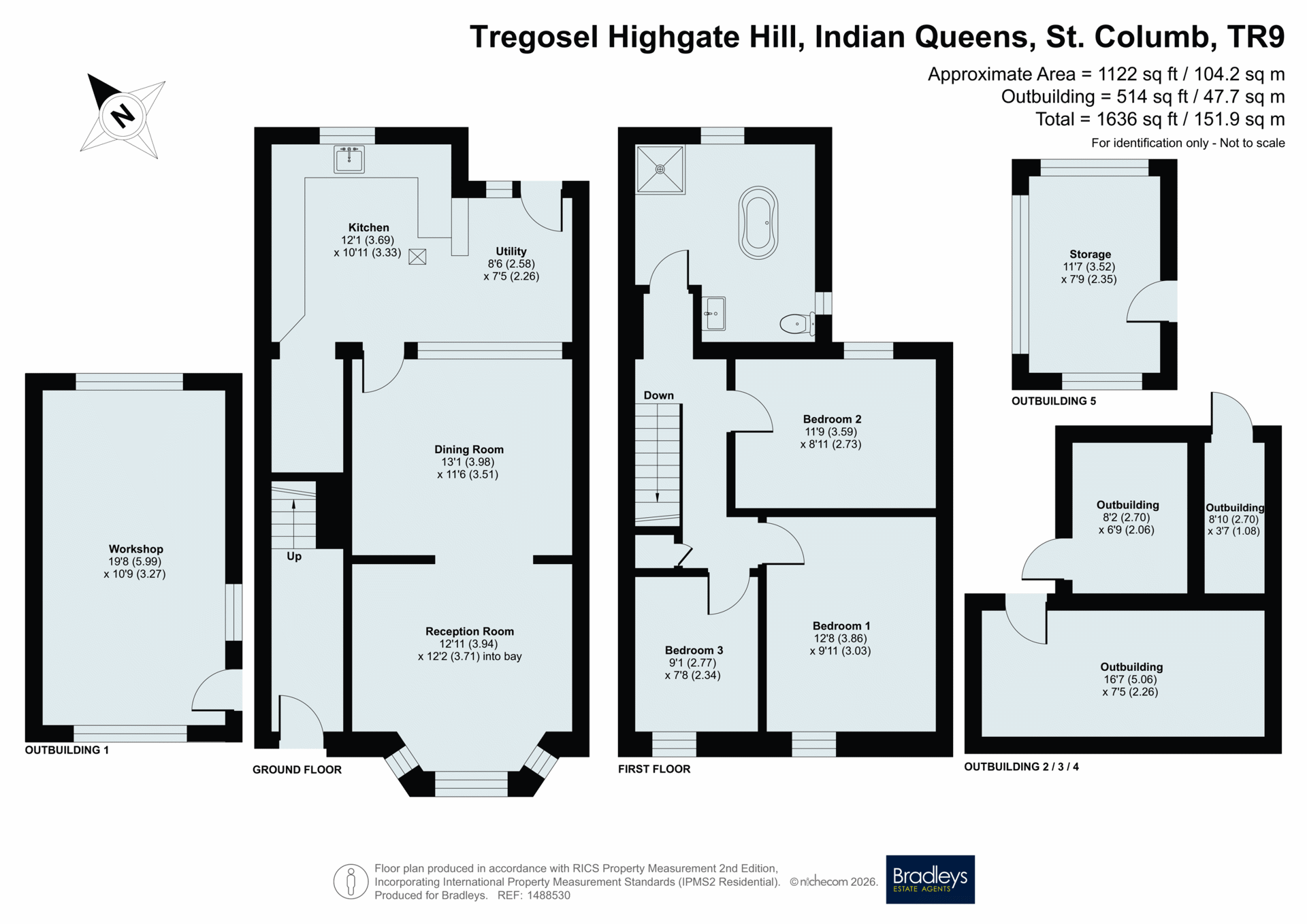 Tregosel,, Highgate Hill, St. Columb floorplan