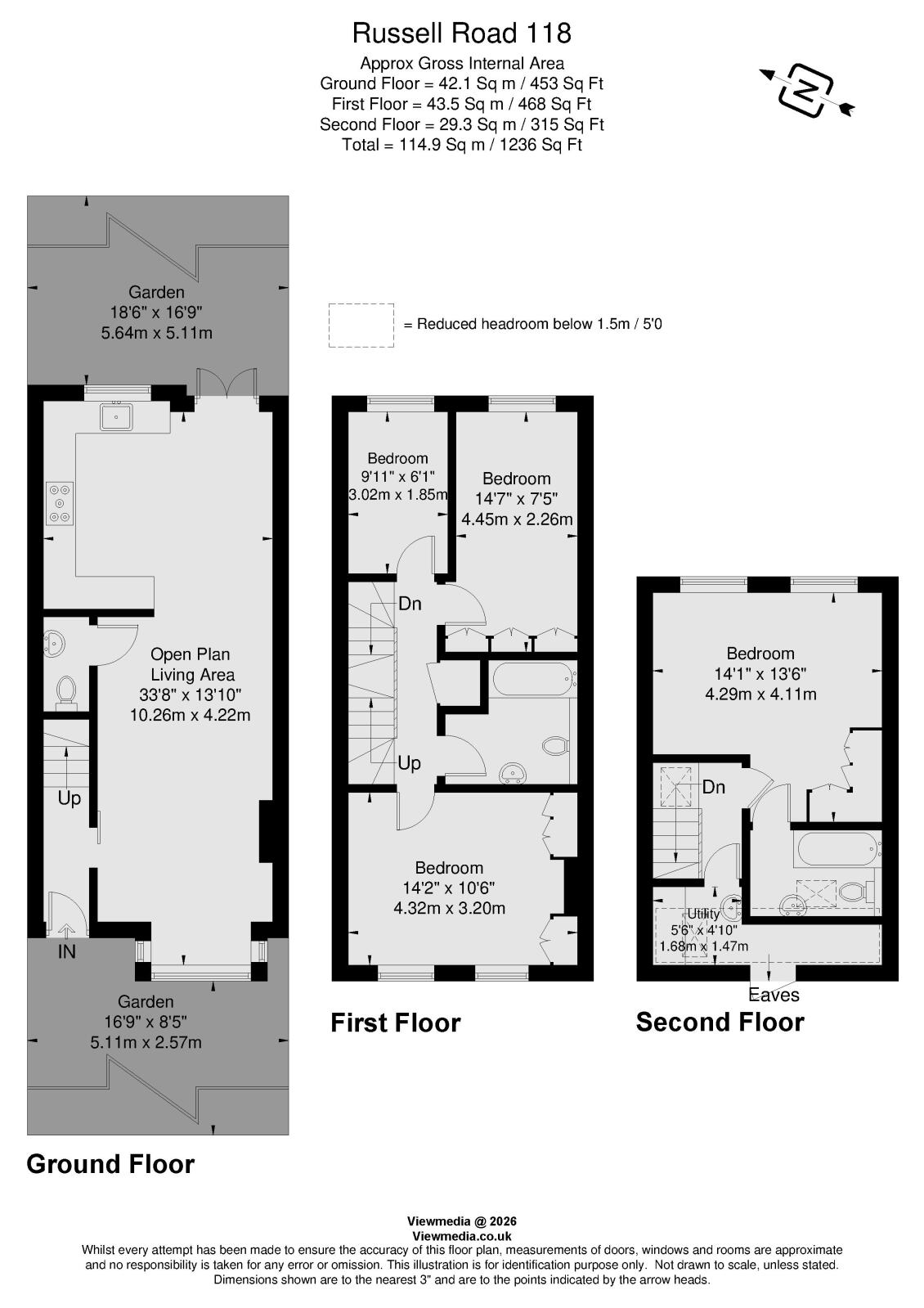 118, Russell Road, Wimbledon floorplan