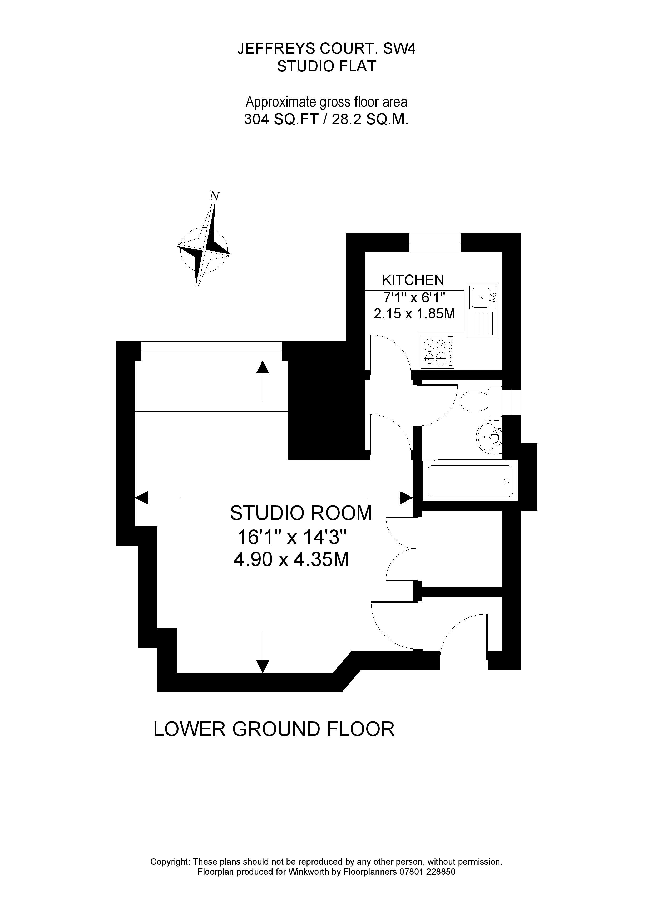 Flat 2, Jeffreys Court,, Jeffreys Road, London floorplan