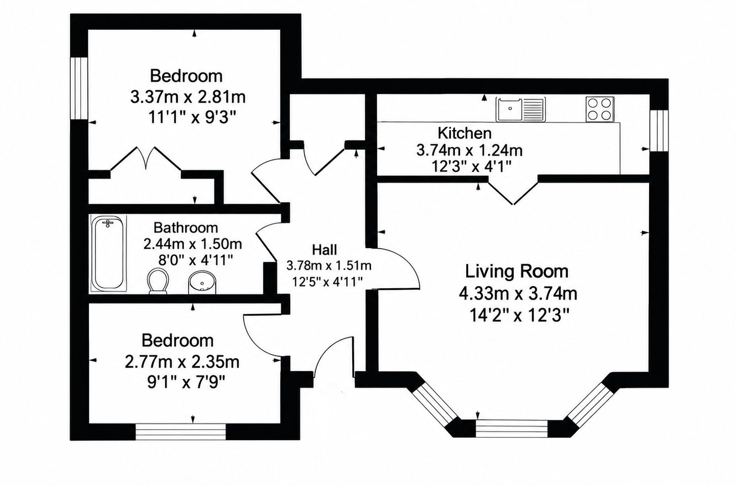 Sadlers Mead, 3,Flat 2, Clare Road, Benfleet floorplan