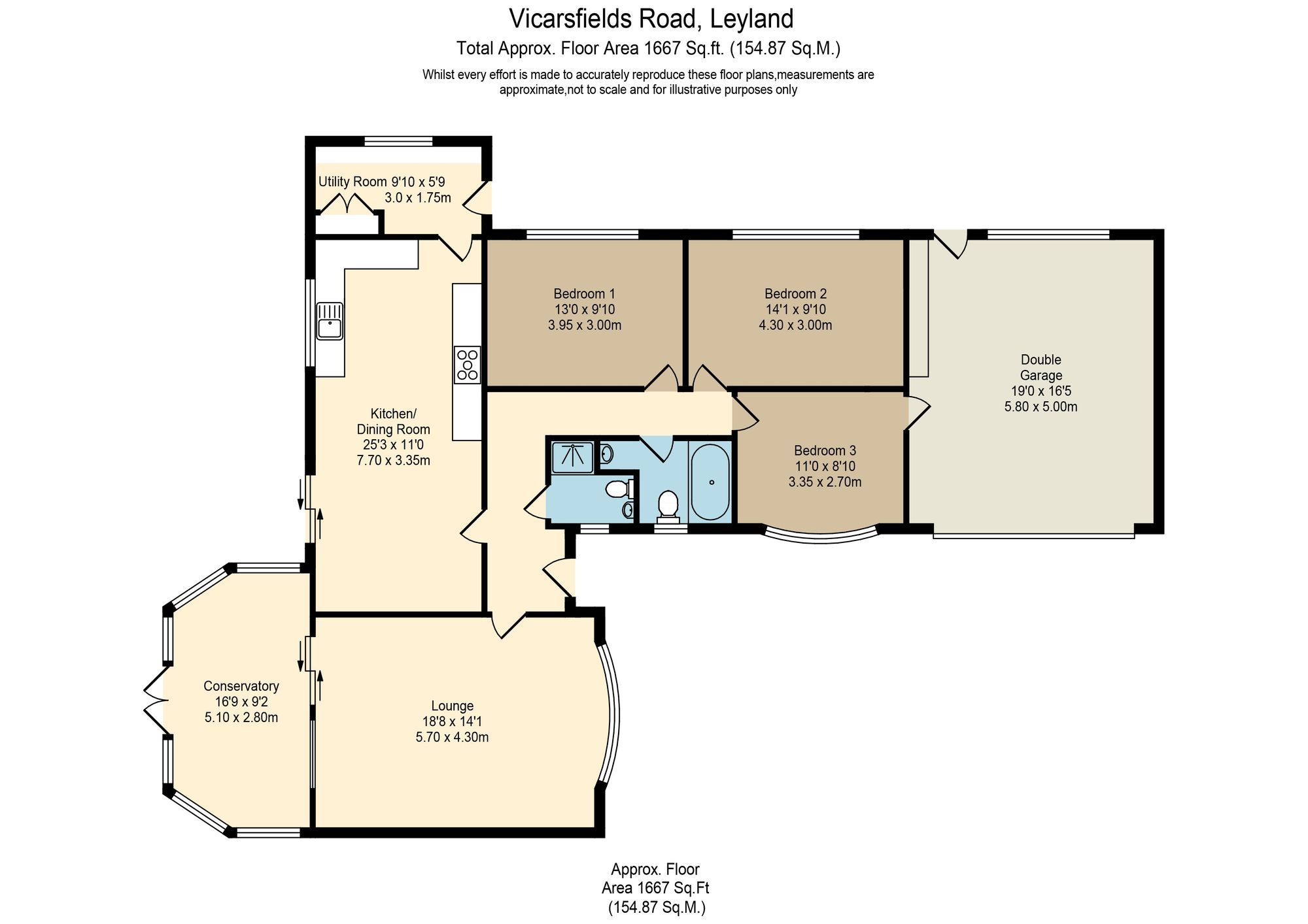 2 Vicarsfields Road, Leyland floorplan