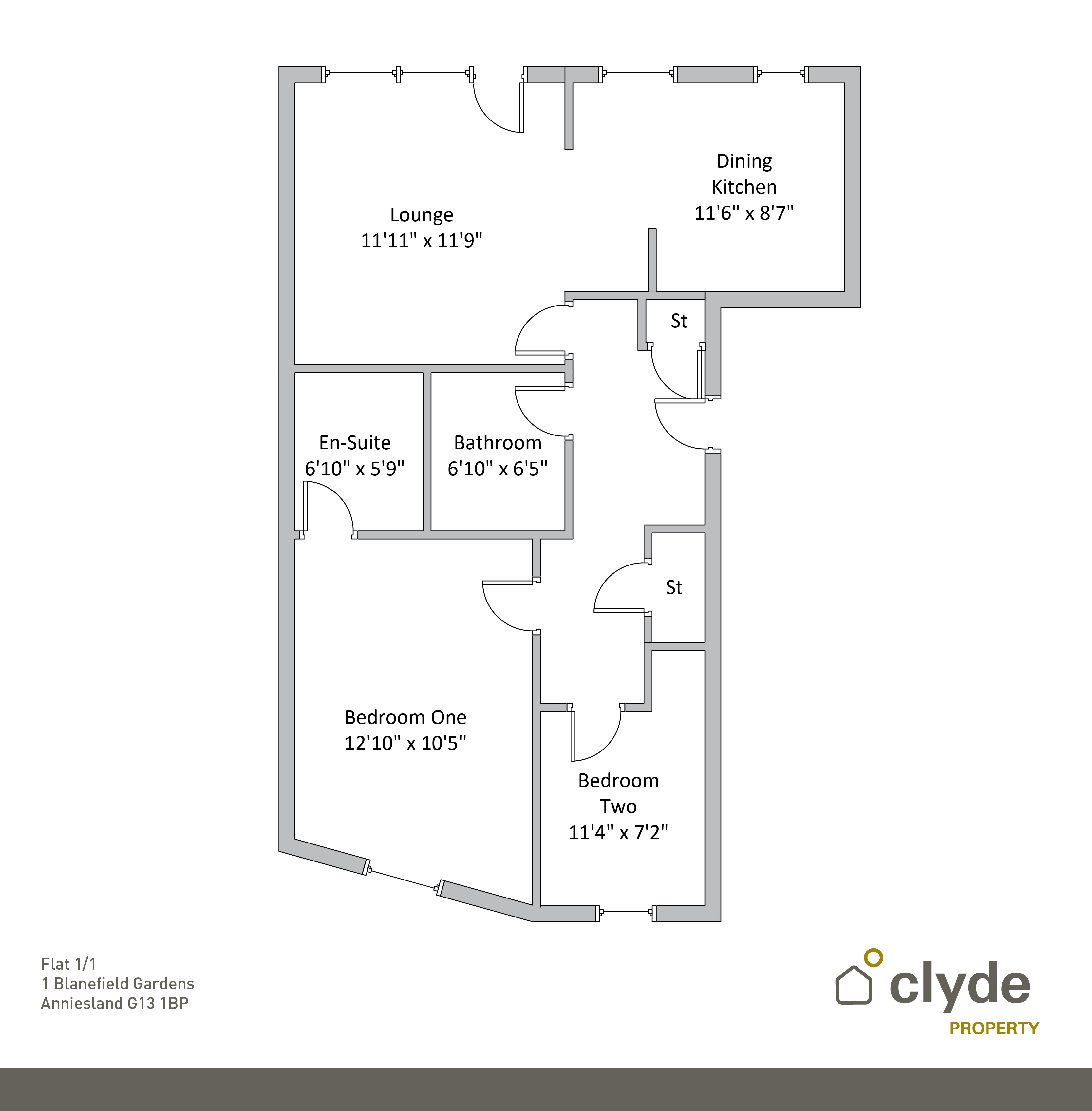 2 Bedrooms Flat for sale in Blanefield Gardens, Flat 1/1, Anniesland, Glasgow G13