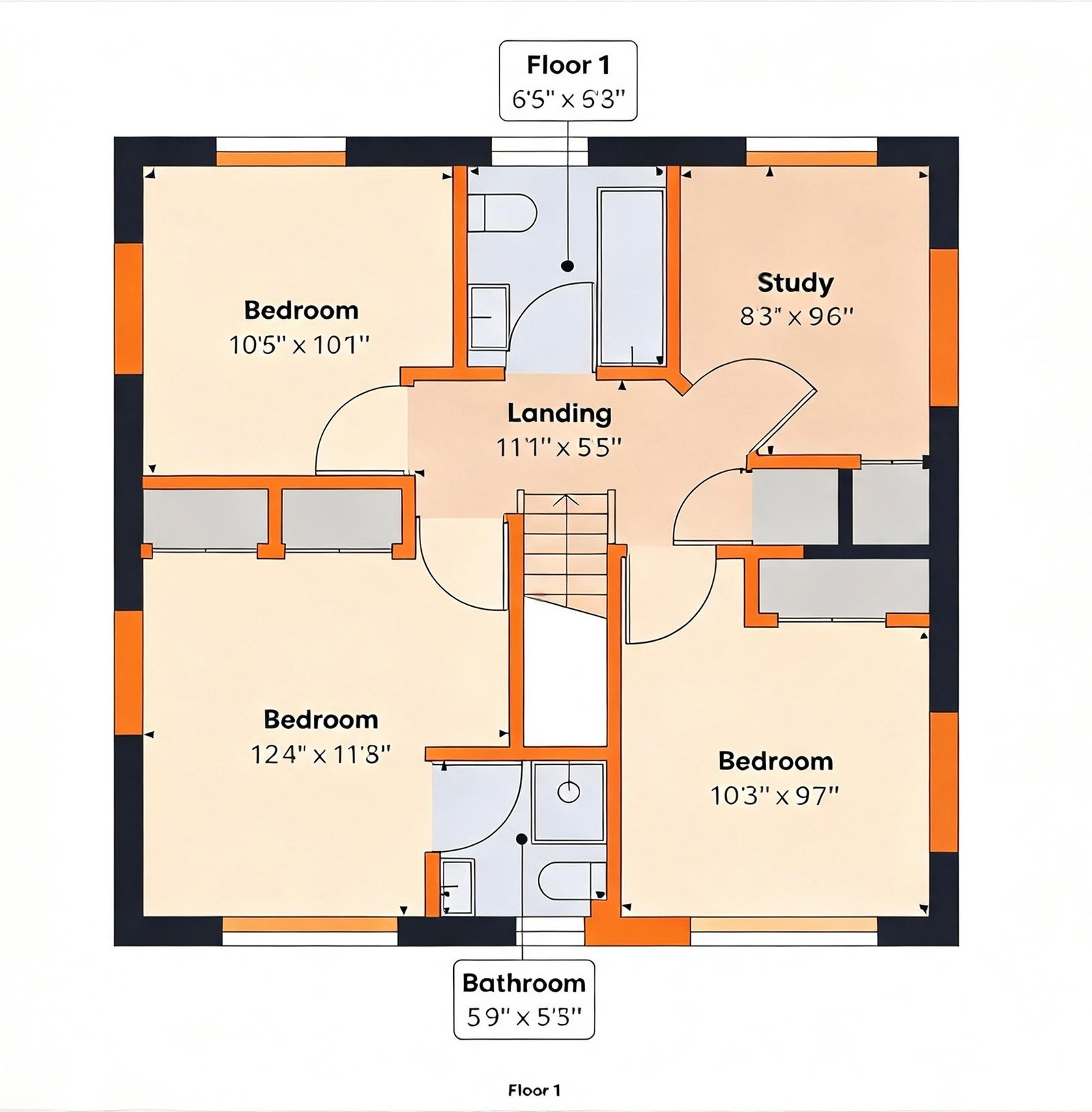Hyde Close, Hyde floorplan