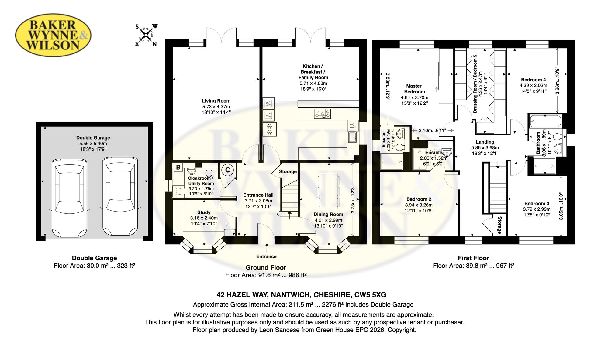 42 Hazel Way, Nantwich floorplan