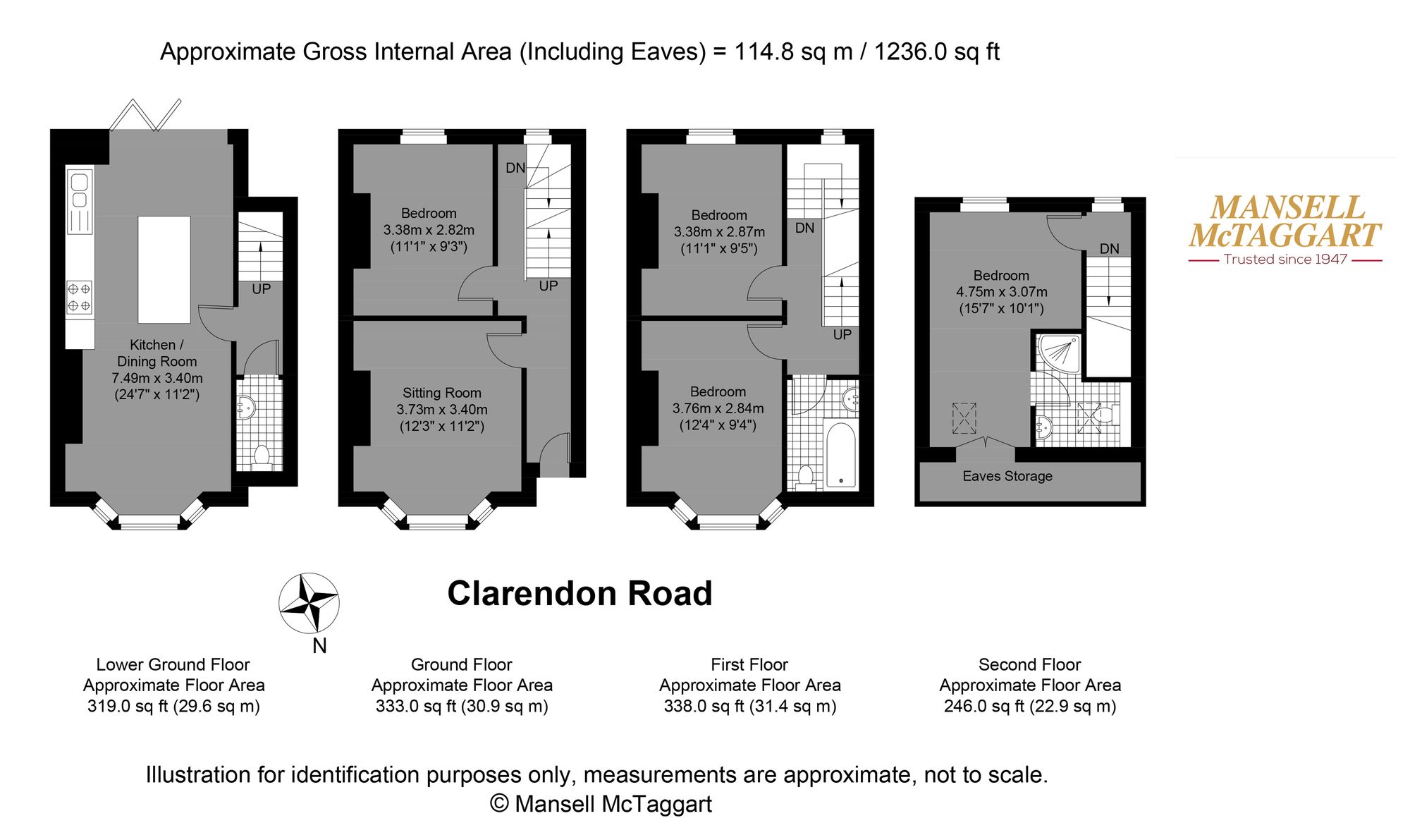 78 Clarendon Road, Hove floorplan