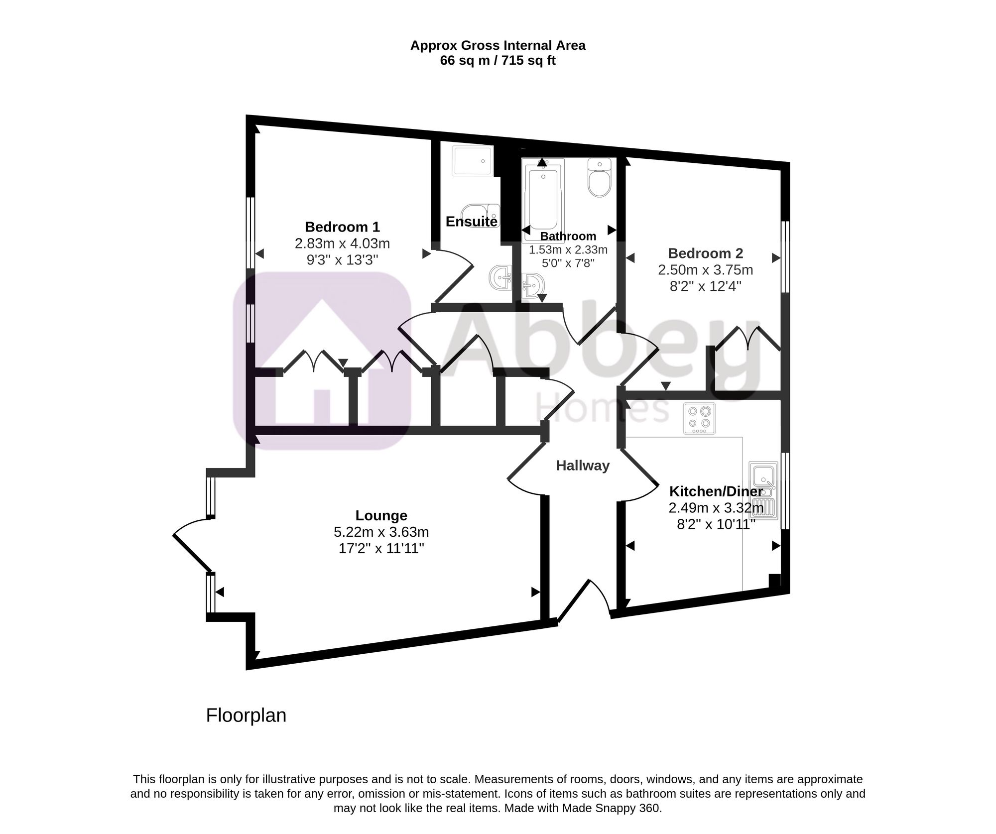 22D Montvale Gardens, Leicester floorplan