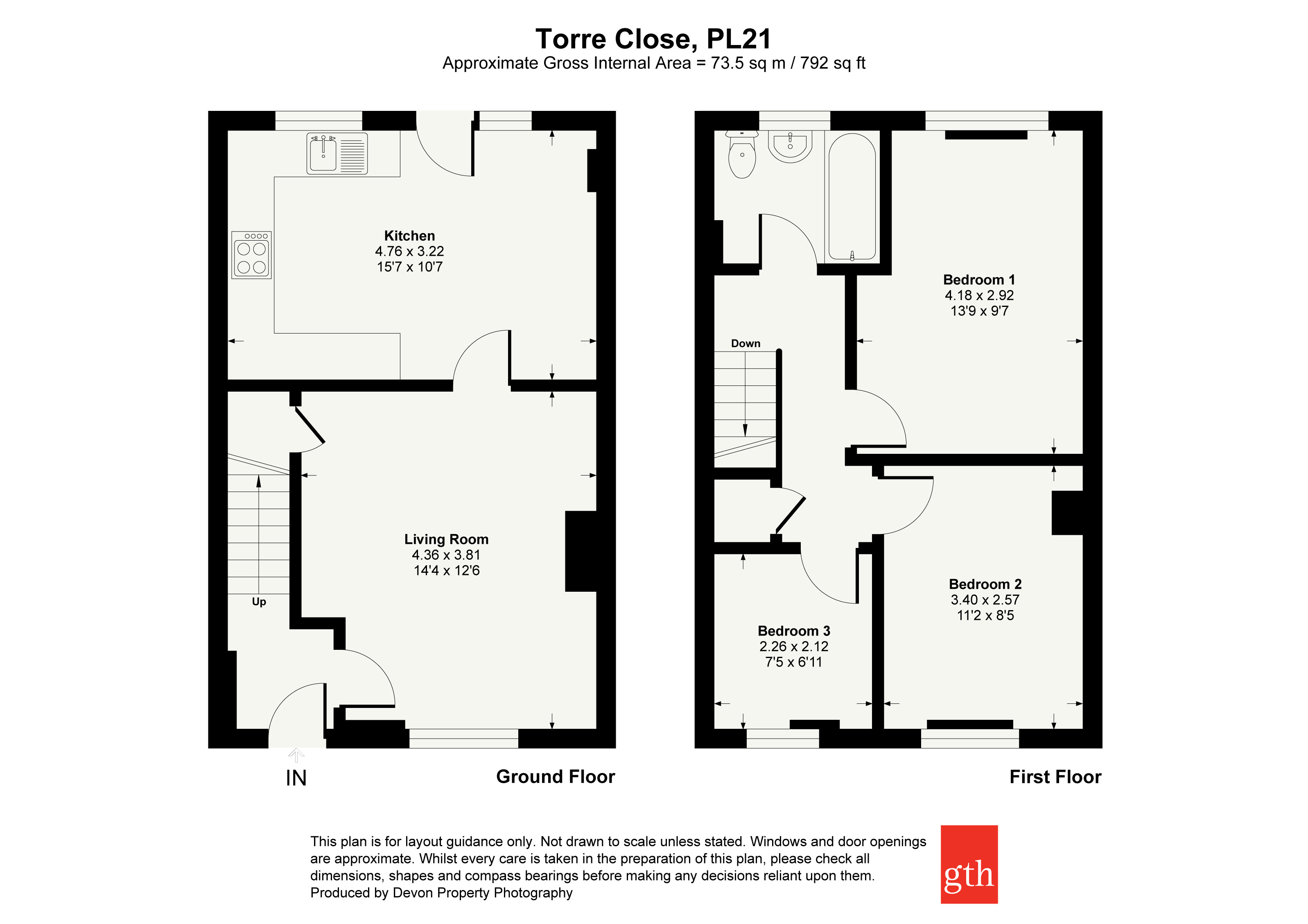 61, Torre Close, Devon floorplan