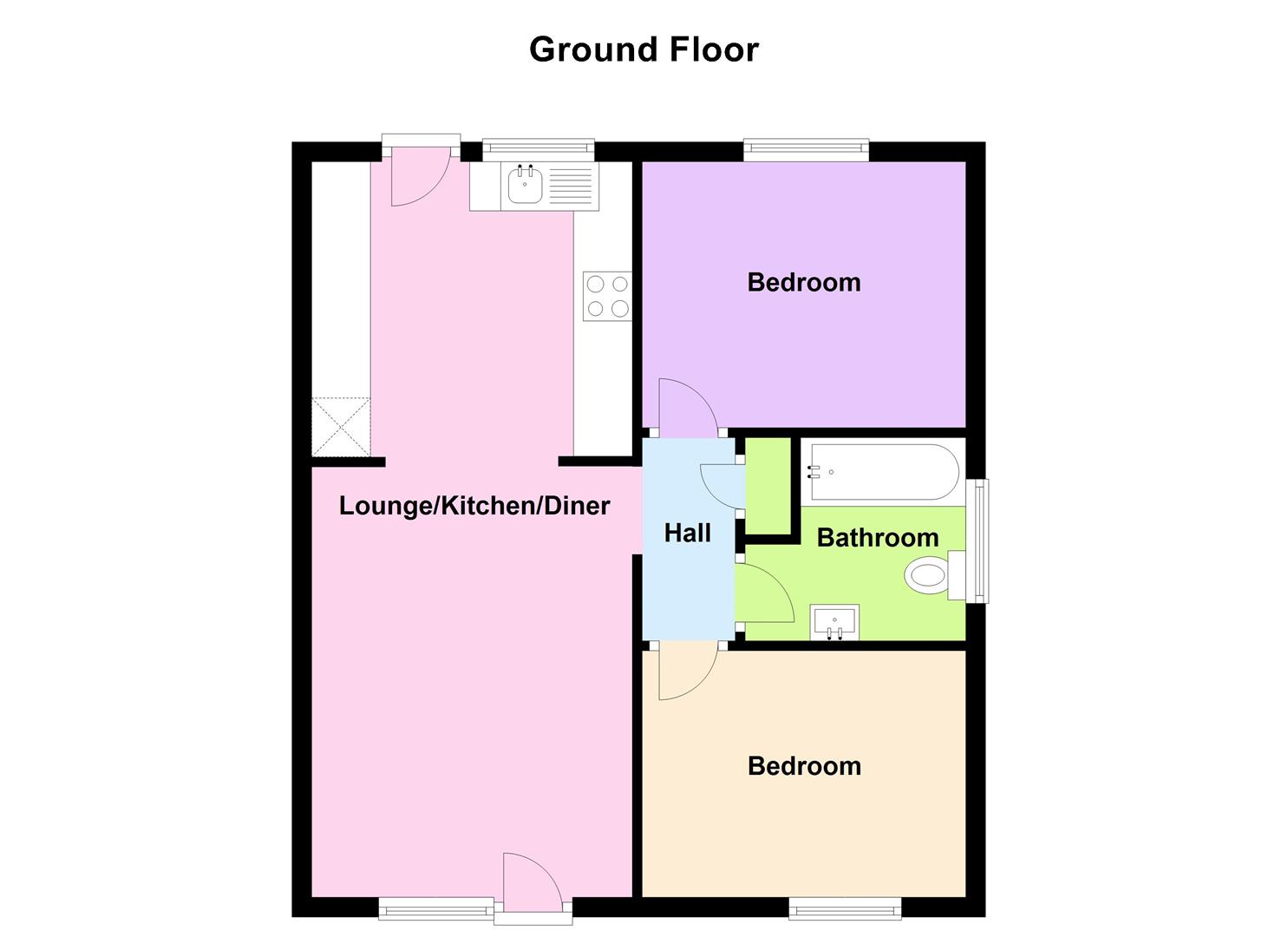 Jeffreyston, Kilgetty SA68, 2 bedroom terraced bungalow for sale