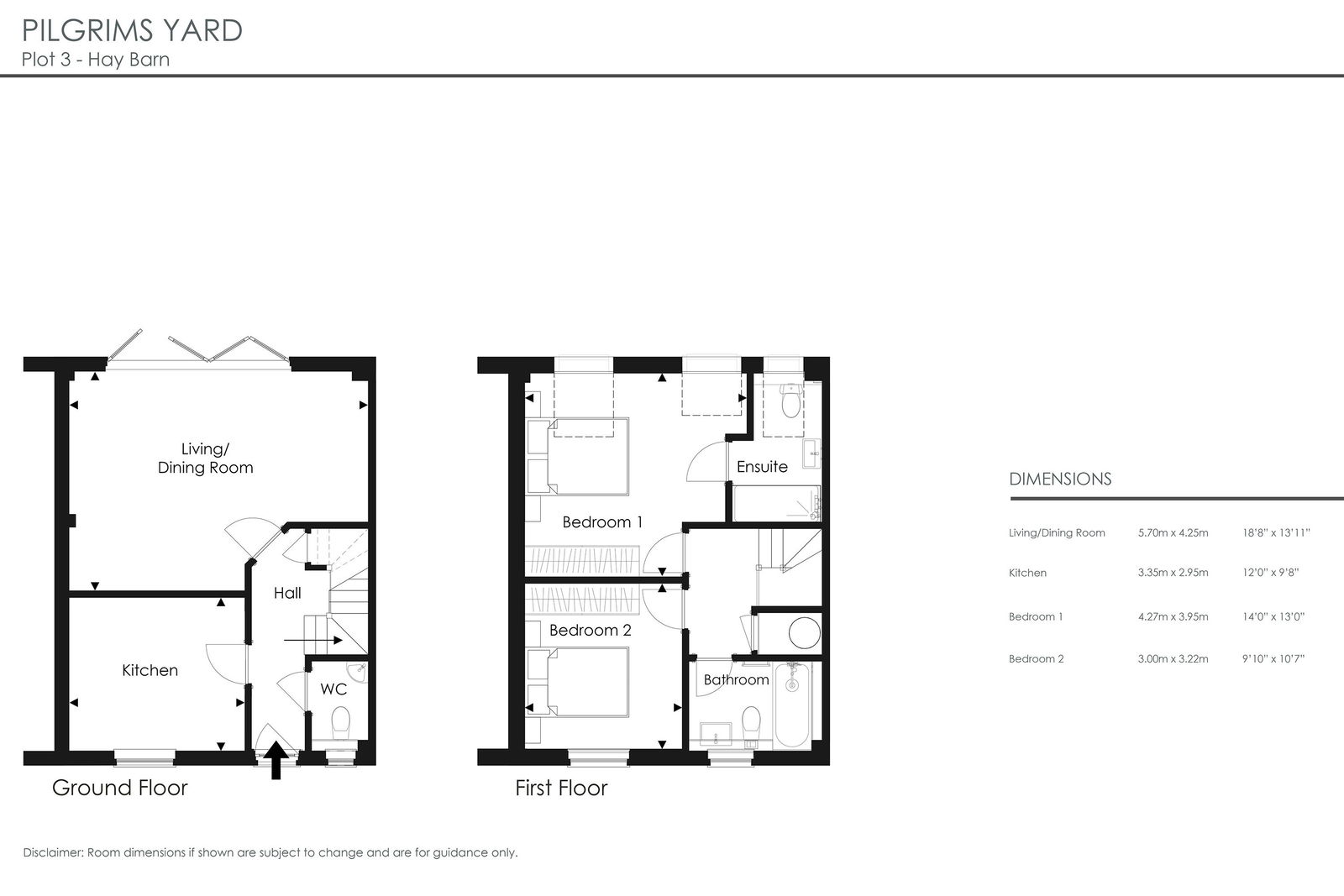 The Haybarns - Plot Three,Pilgrims Yard, Tilburstow Hill Road, Godstone floorplan