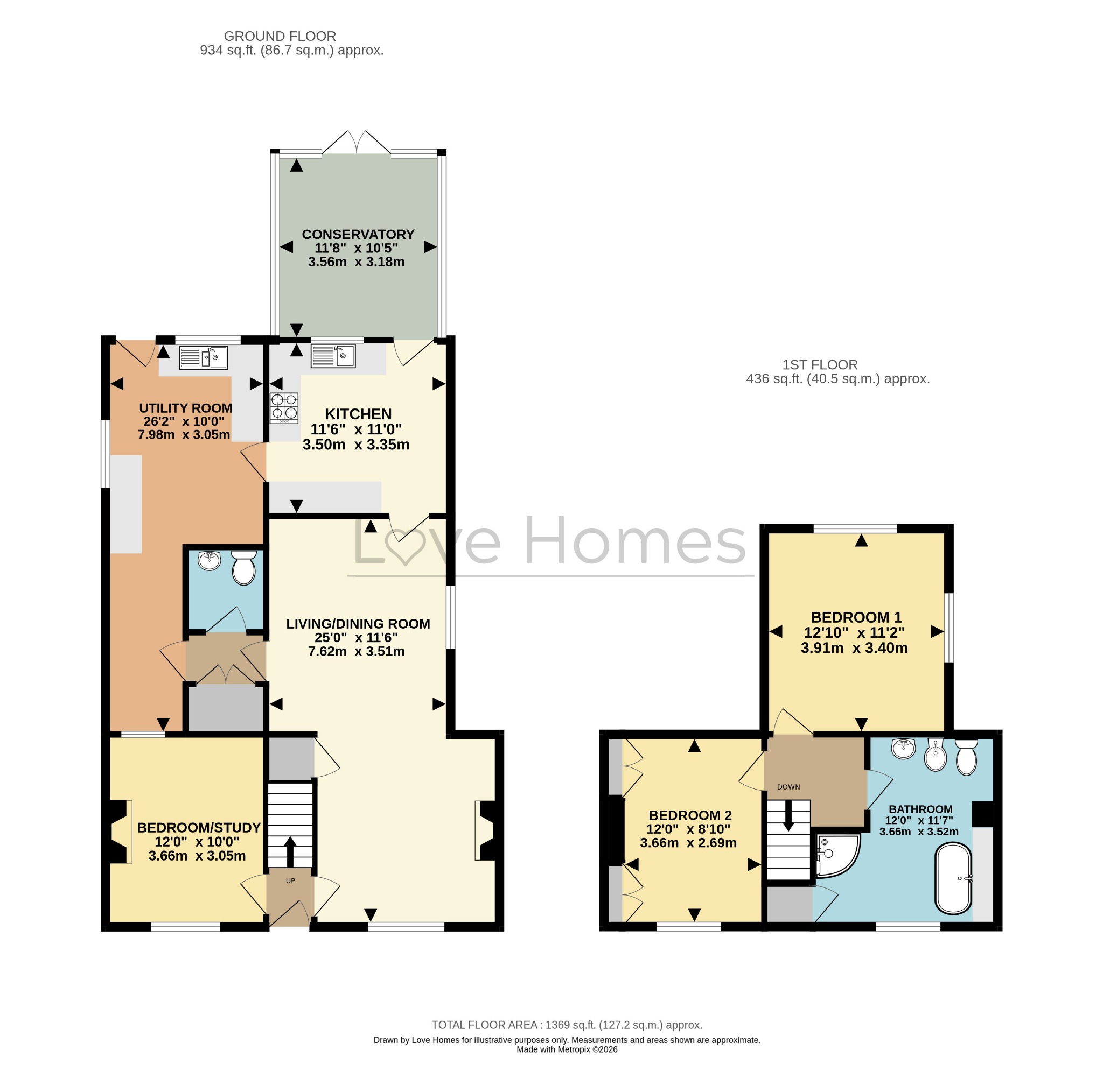 54 High Street, Greenfield, Bedfordshire floorplan