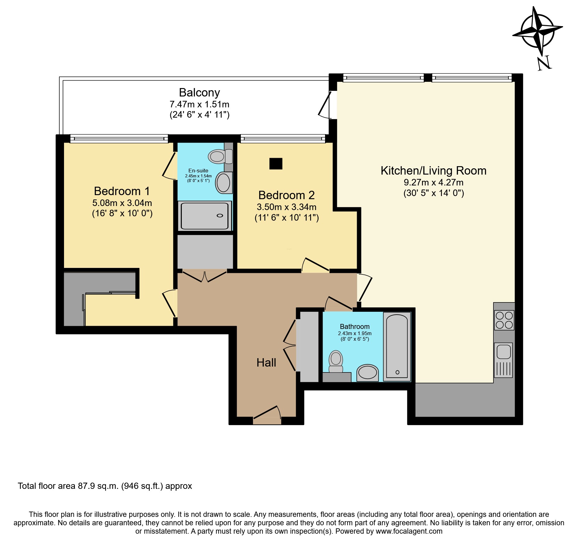 1 Merino Gardens, London floorplan