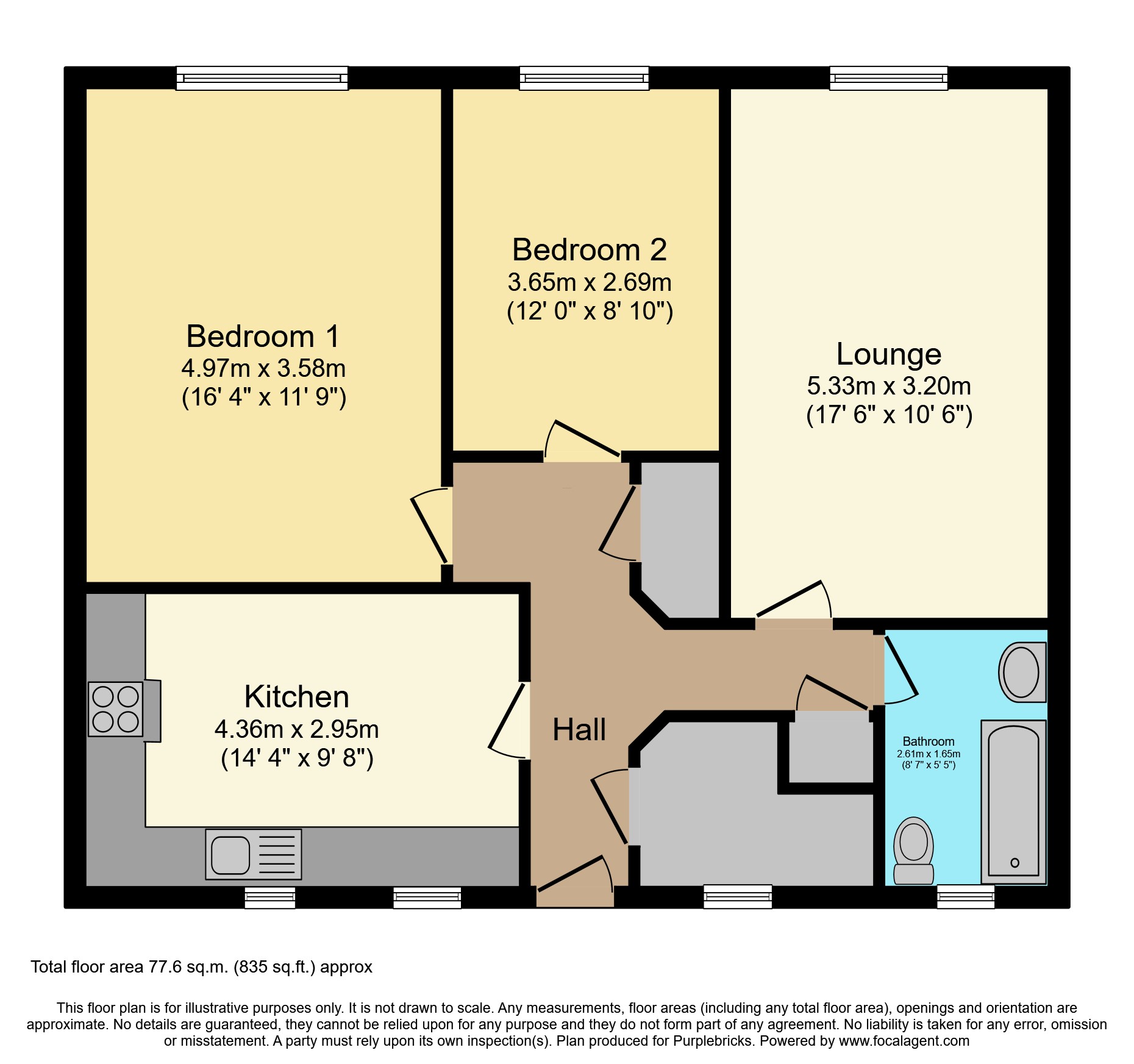 Flat 108/Sandringham Court, Cats Lane, Sudbury floorplan