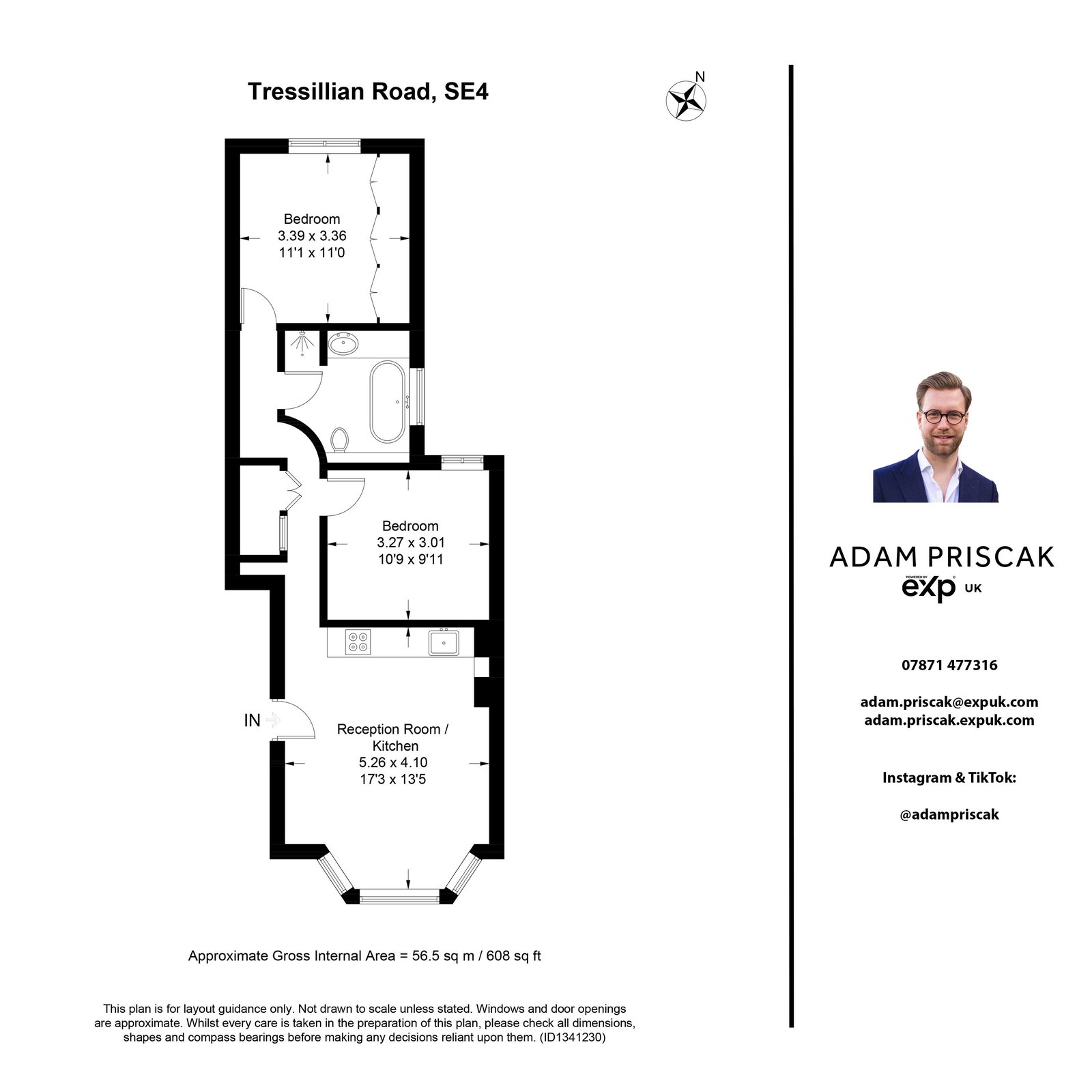 154b, Tressillian Road, London floorplan
