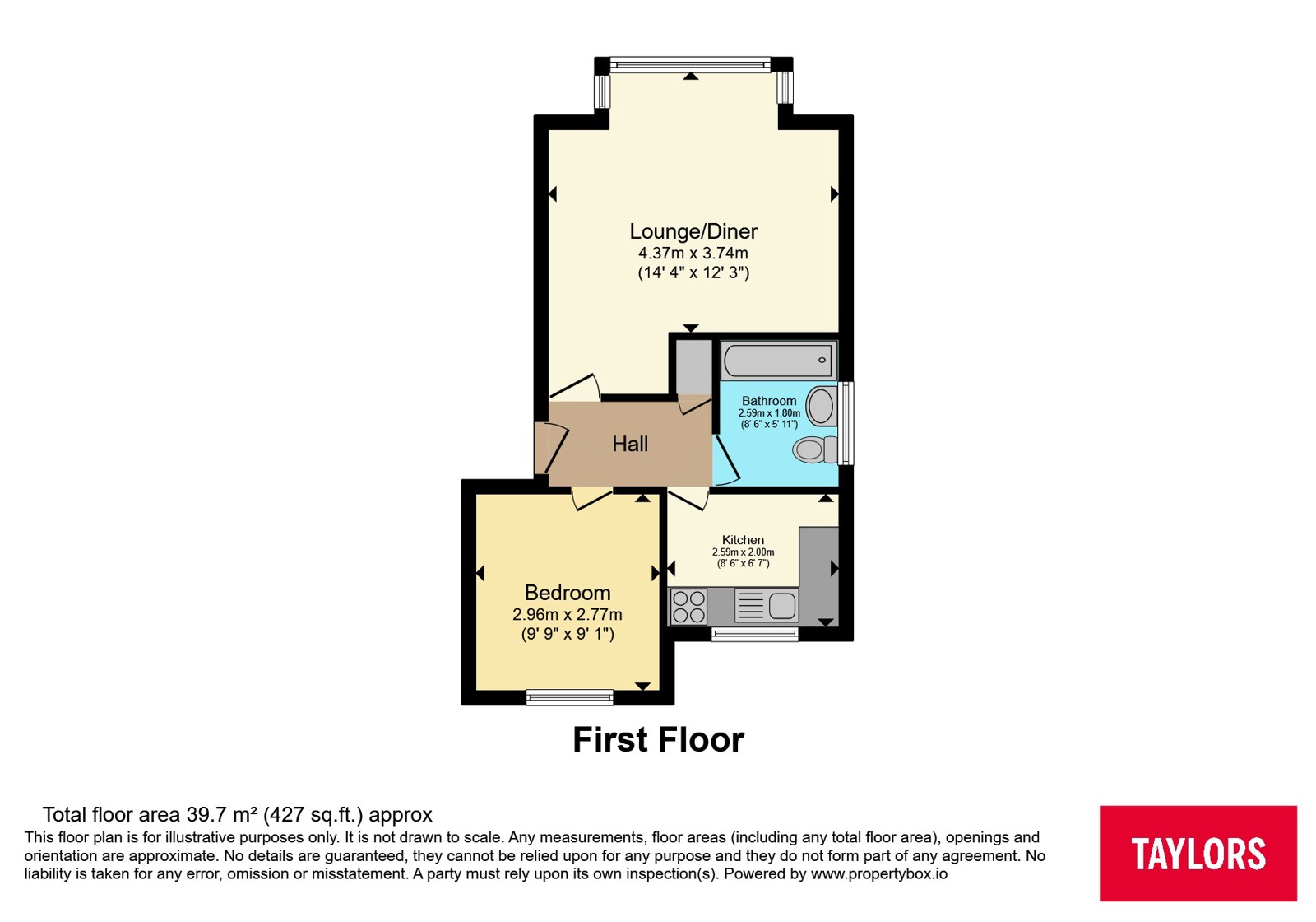 Flat 5, Annes Court,, St. Leonards Avenue, Bedfordshire floorplan