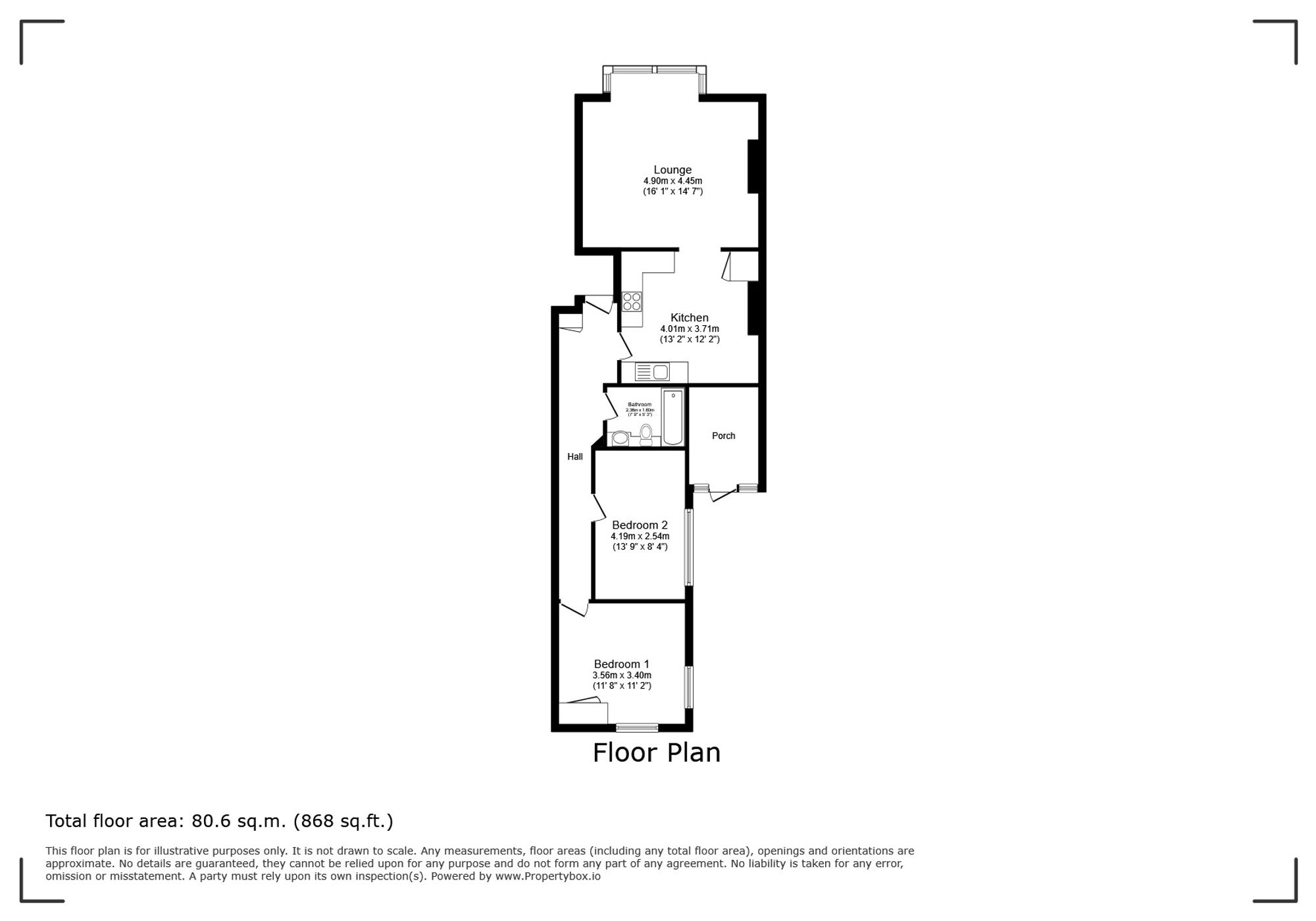 Flat 1, 19 Prince Of Wales Road, Cromer floorplan