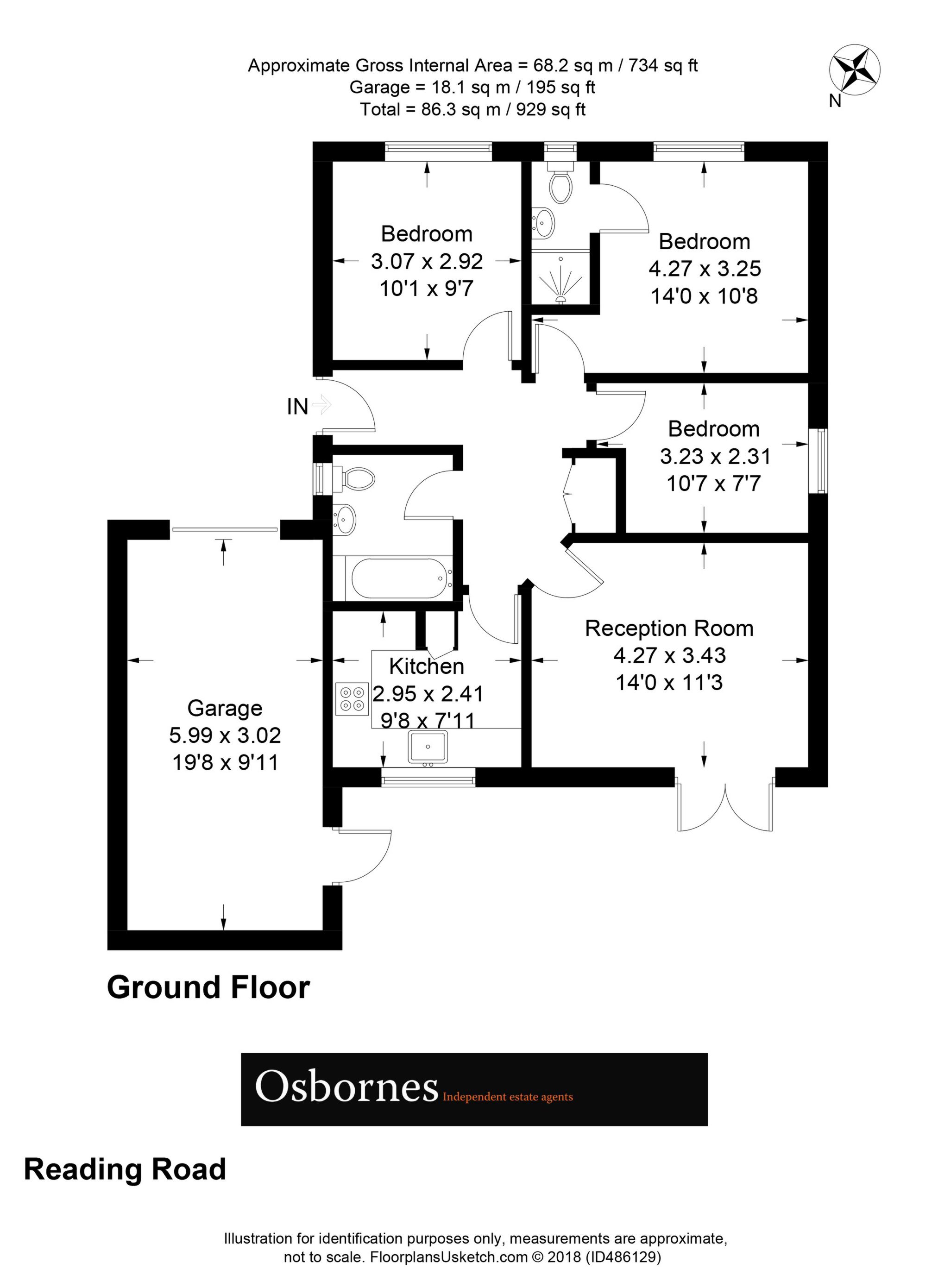 3 Bedrooms Bungalow to rent in Reading Road, Farnborough GU14