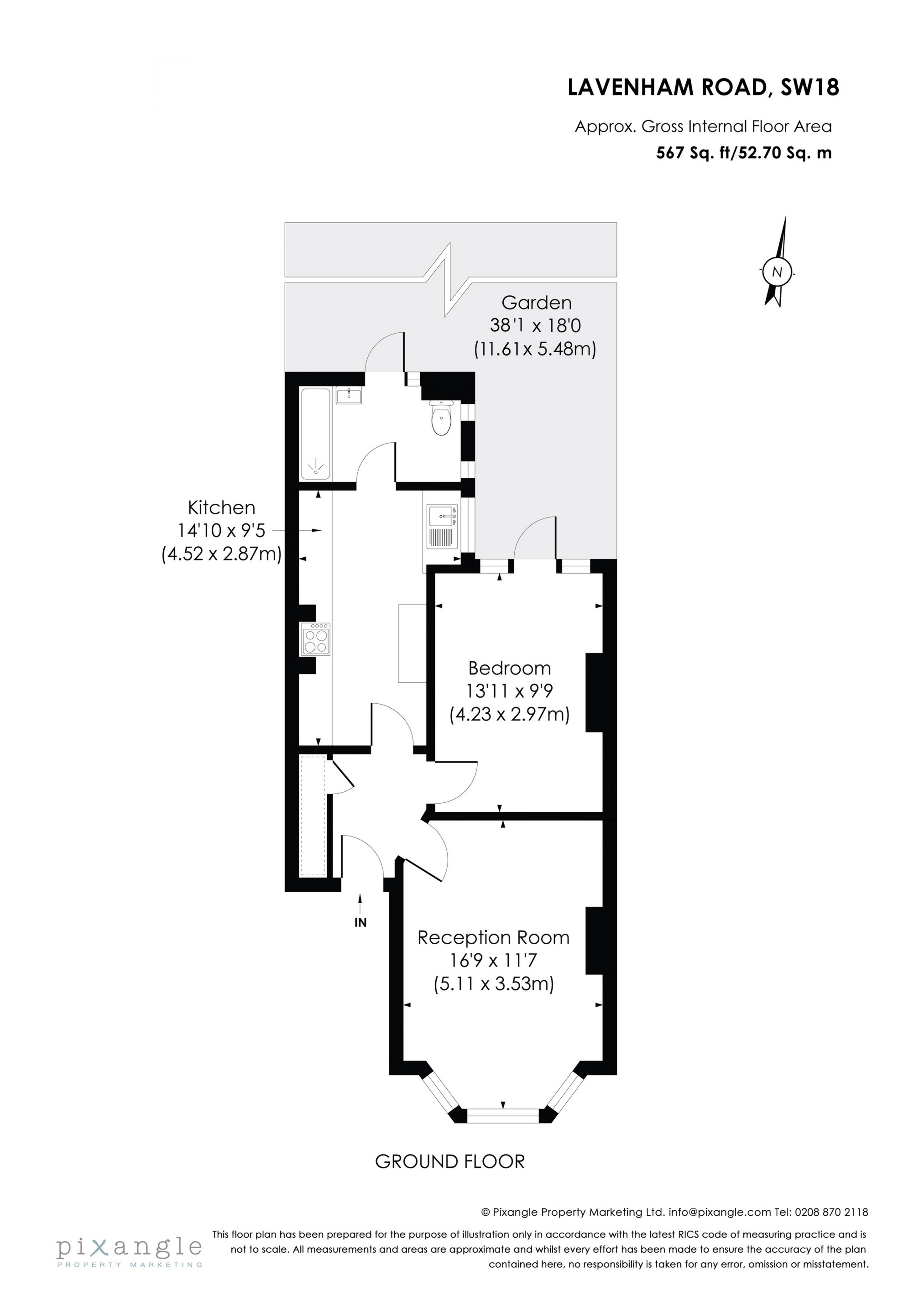 1 Bedrooms Flat to rent in Lavenham Road, Southfields SW18