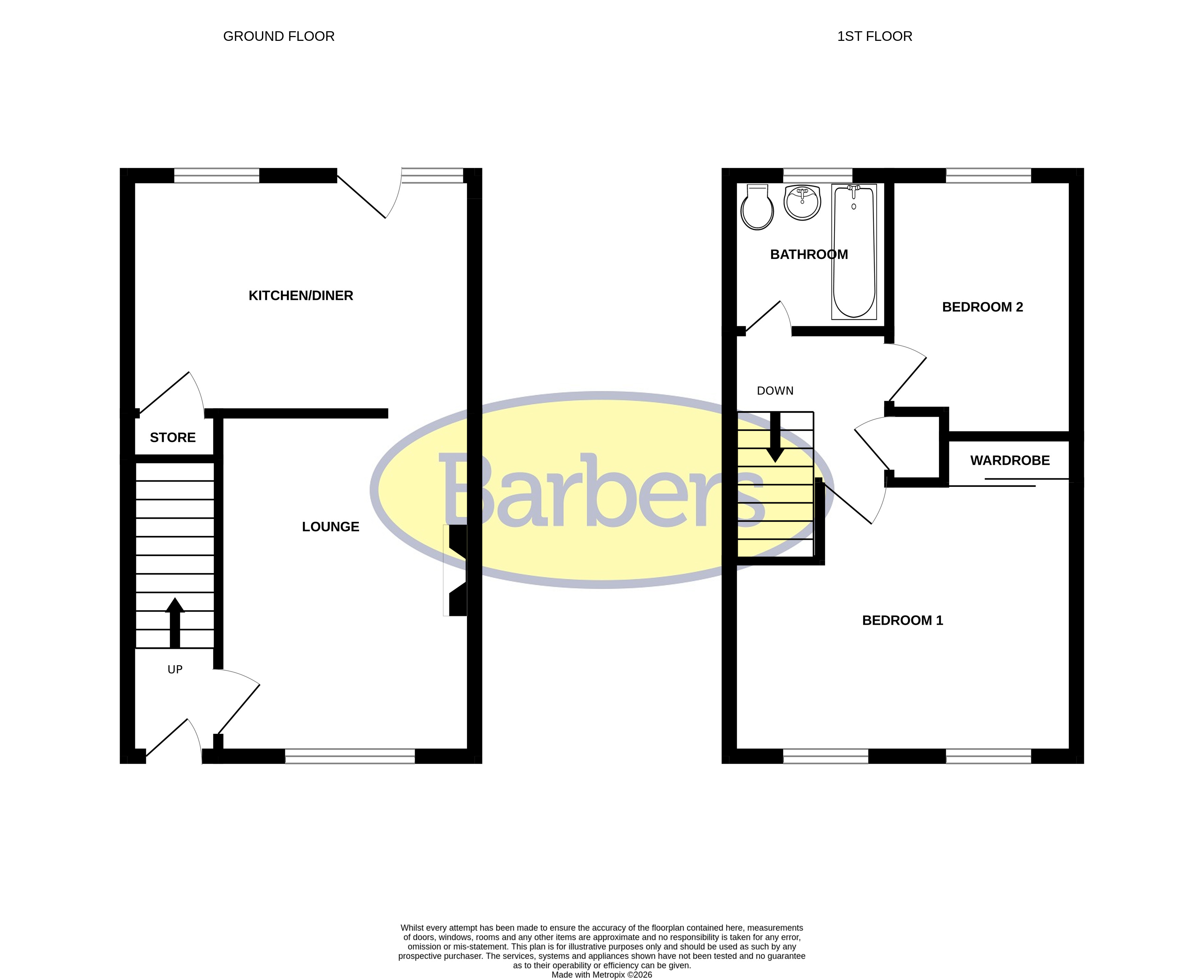 16, Elm Close, Whitchurch floorplan