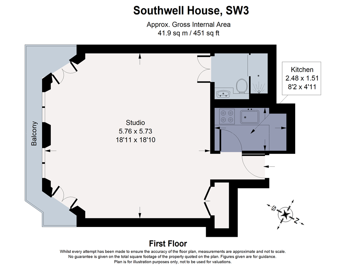 Flat L, Southwell House, 34-36, Egerton Gardens, London floorplan