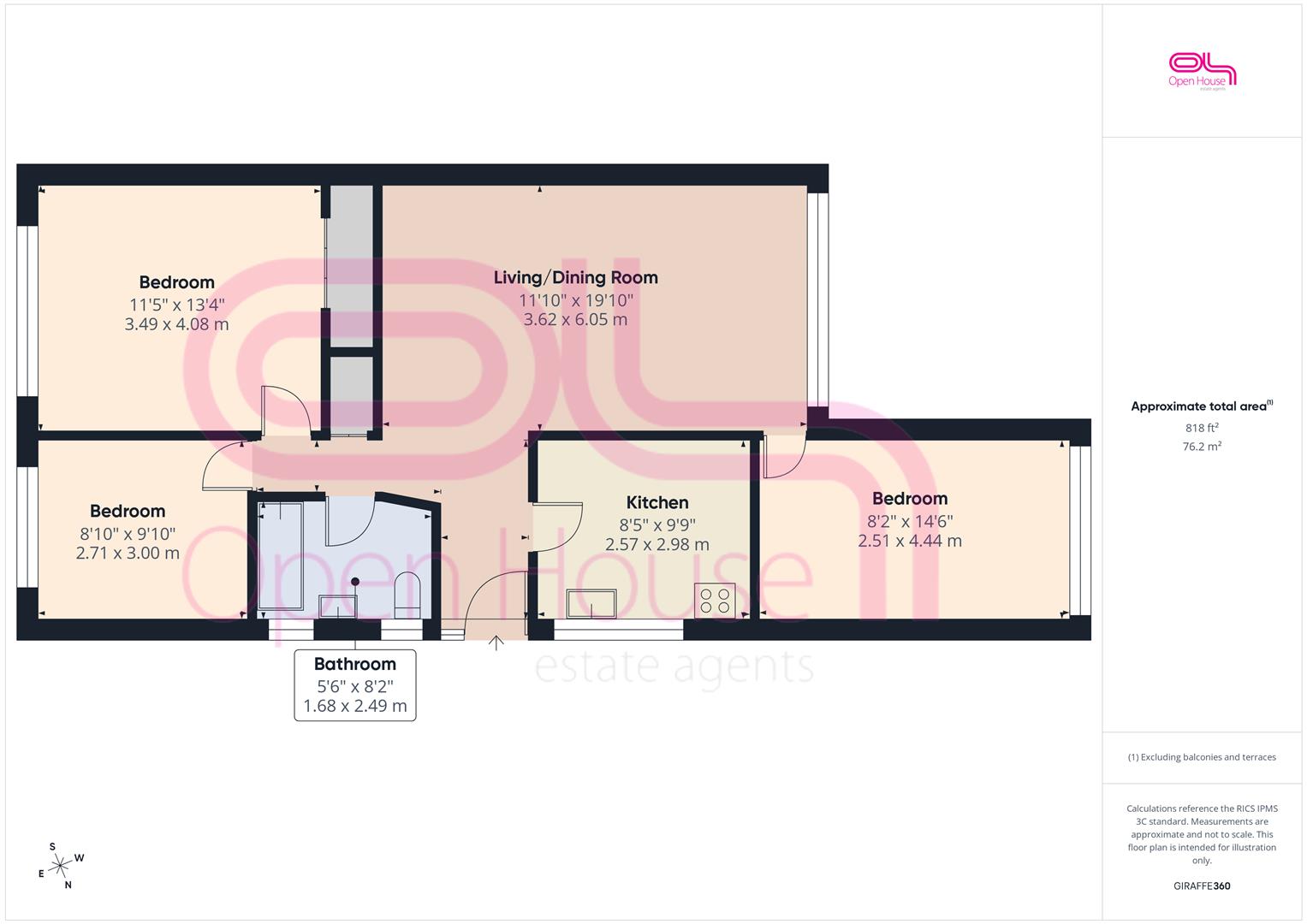 55, Piddinghoe Avenue, Peacehaven floorplan