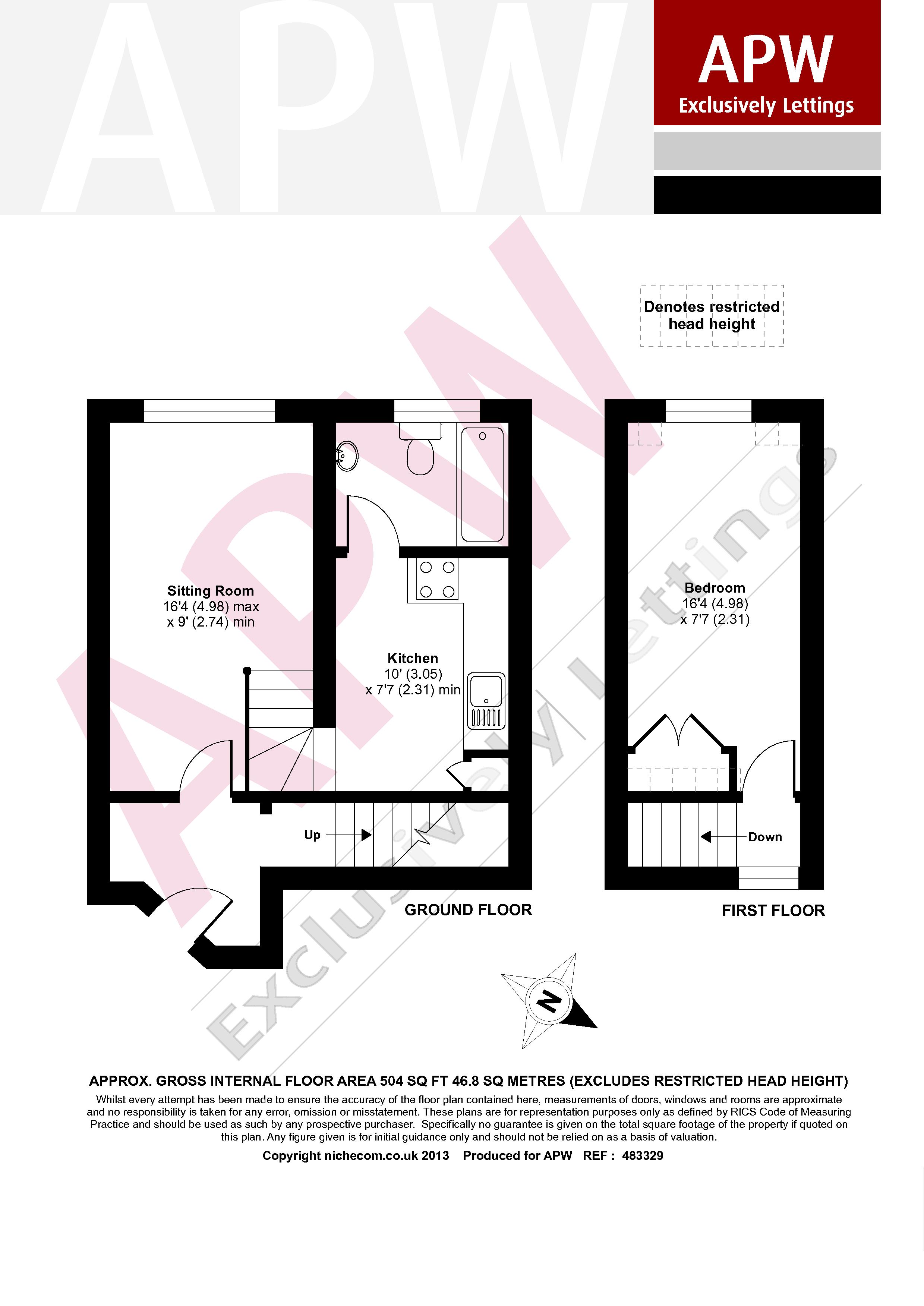 1 Bedrooms Flat to rent in Portsmouth Road, Esher KT10