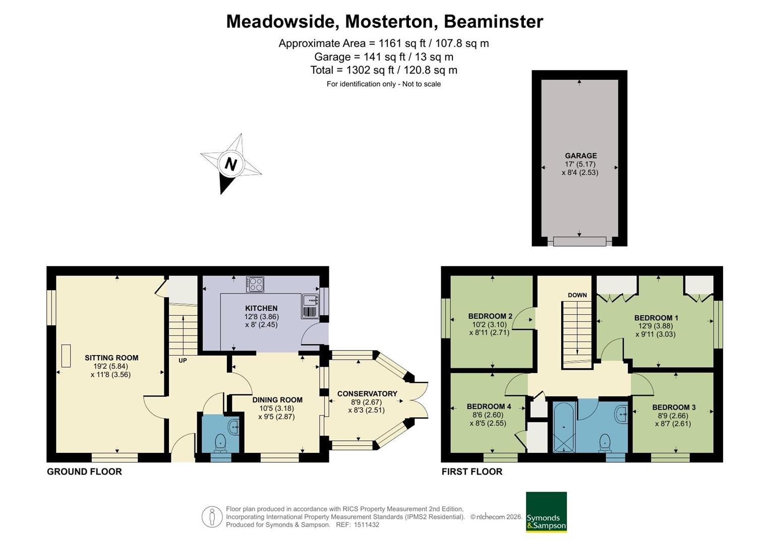 34, Meadowside, Beaminster floorplan