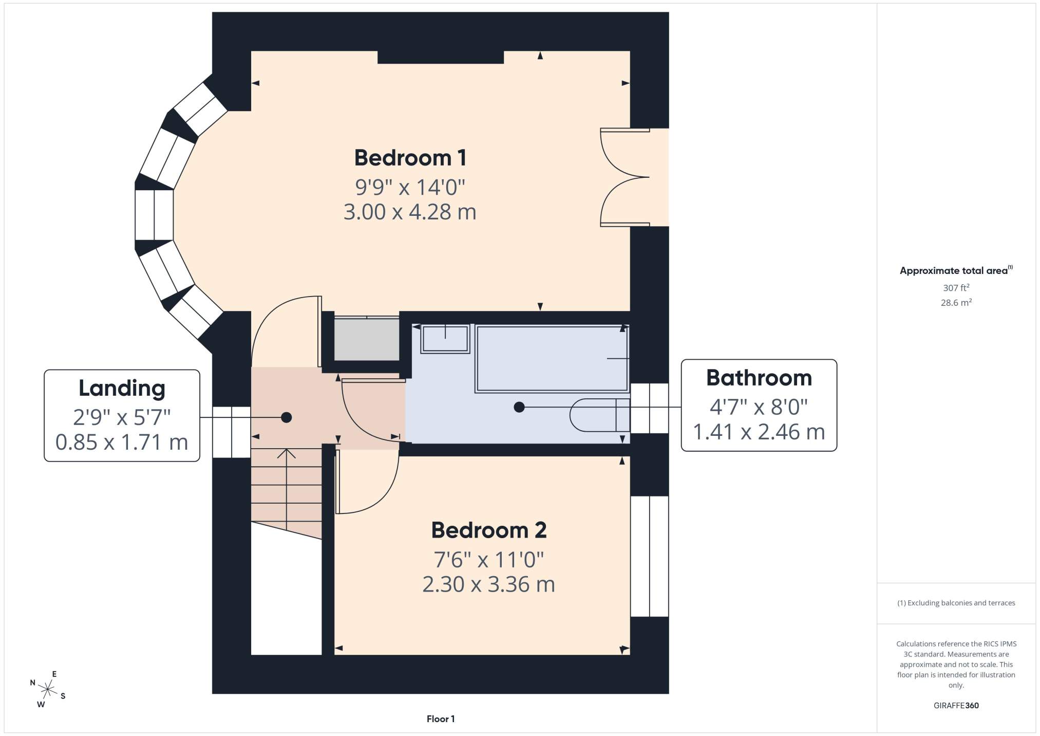 14, Westbourne Road, Cardiff floorplan