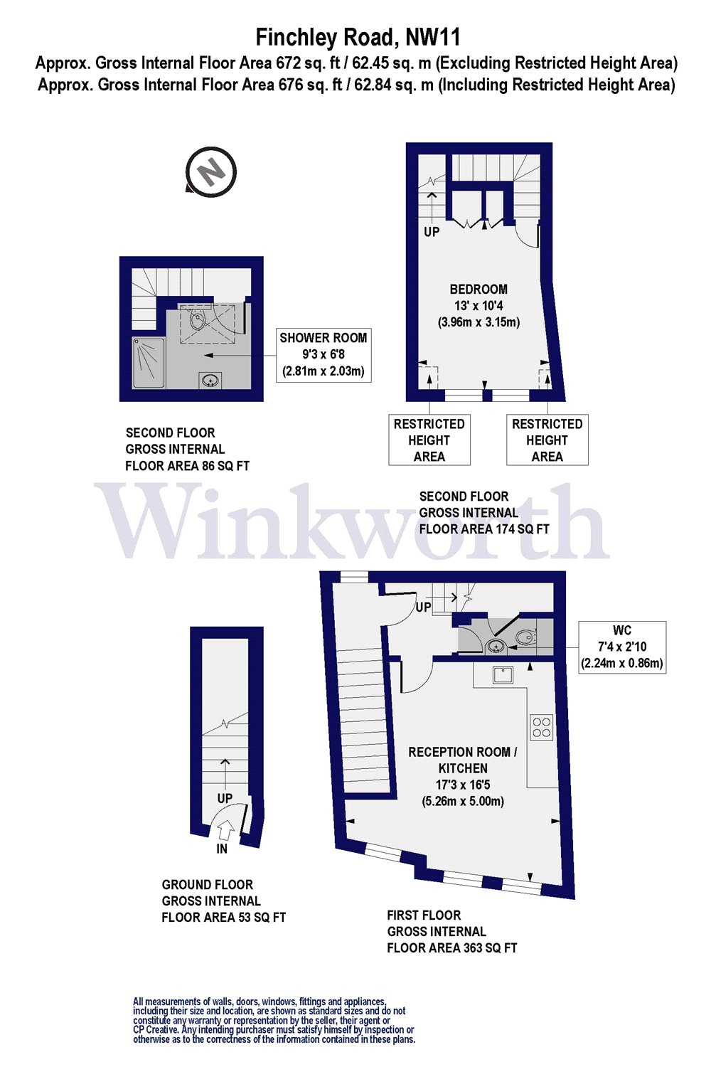 Finchley Road, Golders Green, London NW11, 1 bedroom flat to rent