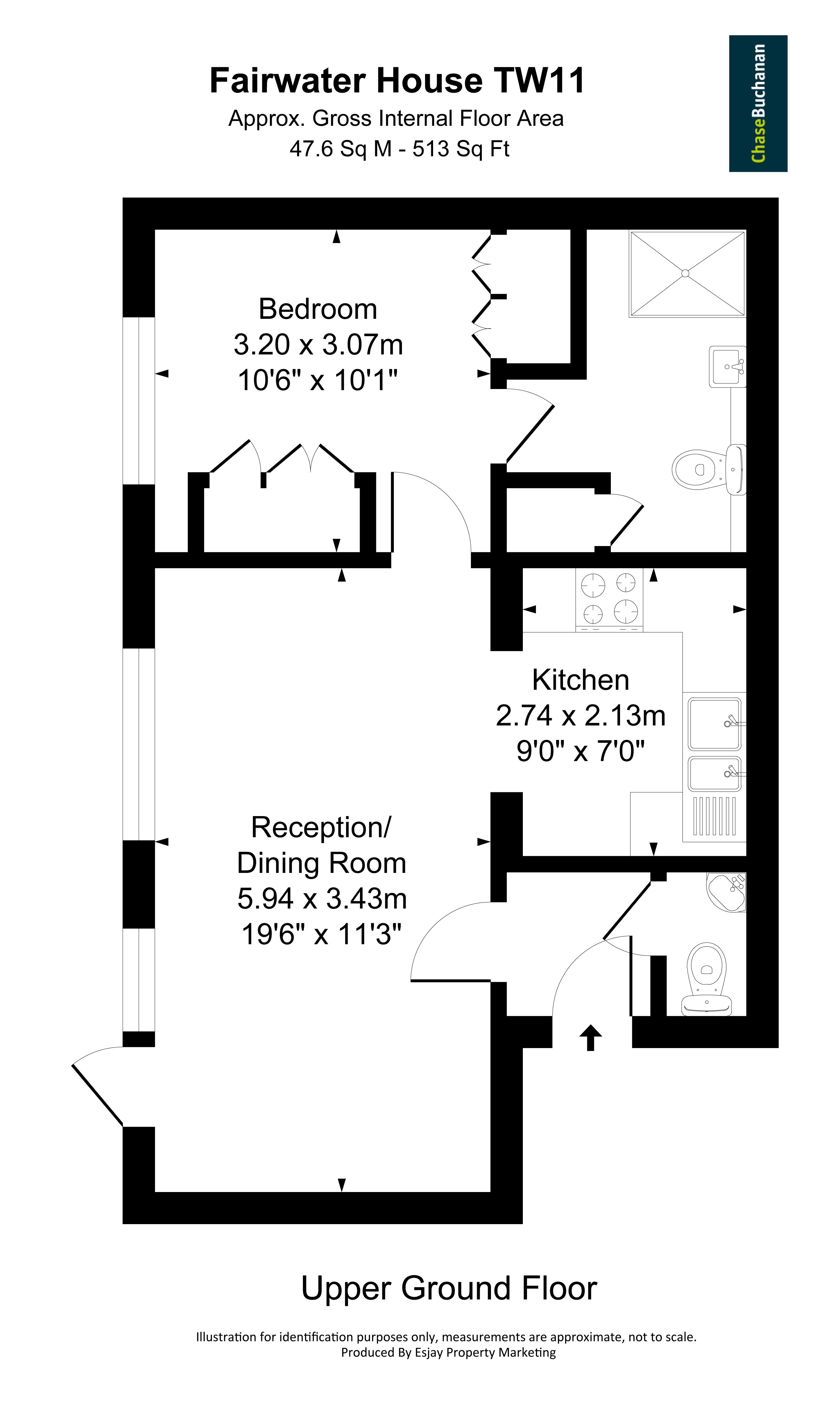 Flat 15,, Fairwater House, Teddington floorplan