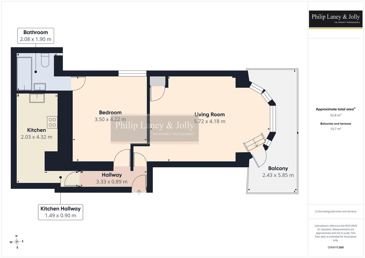 Oriel House, Flat 5, 46, Worcester Road, Malvern floorplan
