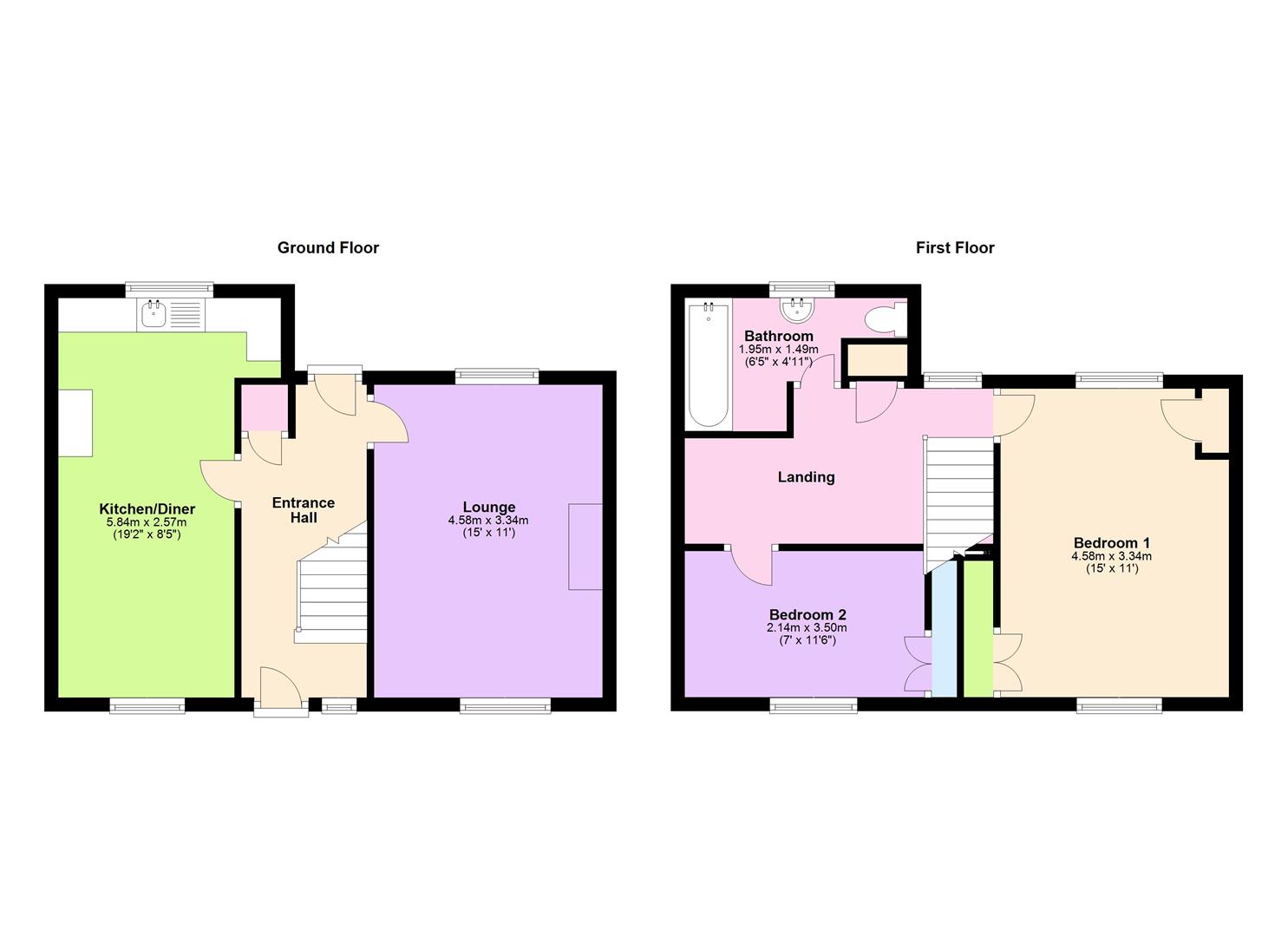 2 Bedrooms Semi-detached house to rent in Cardiff Place, Bassingbourn, Royston SG8