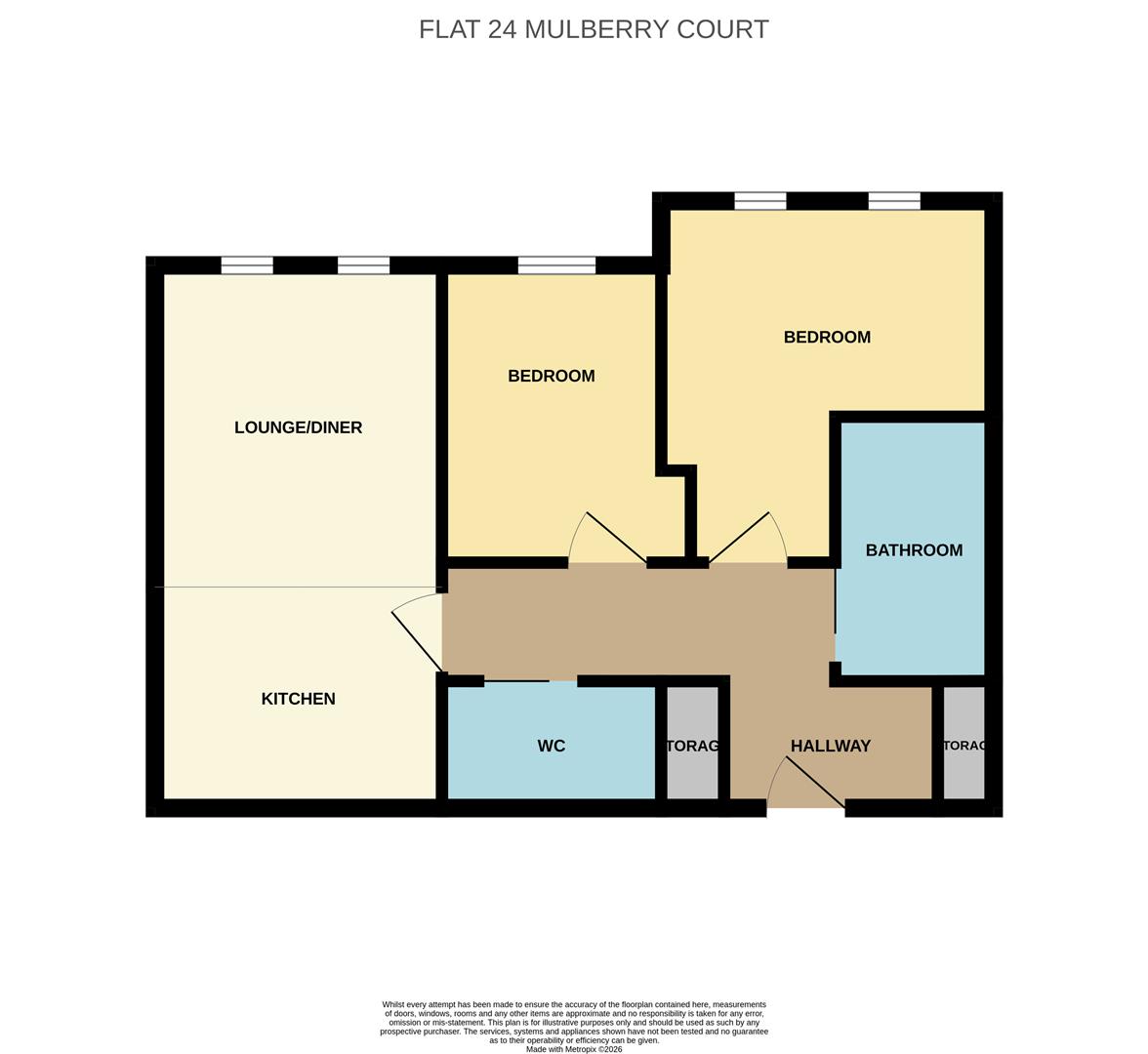 Flat 24 Mulberry Court, Victoria Street, Burnham-On-Sea floorplan