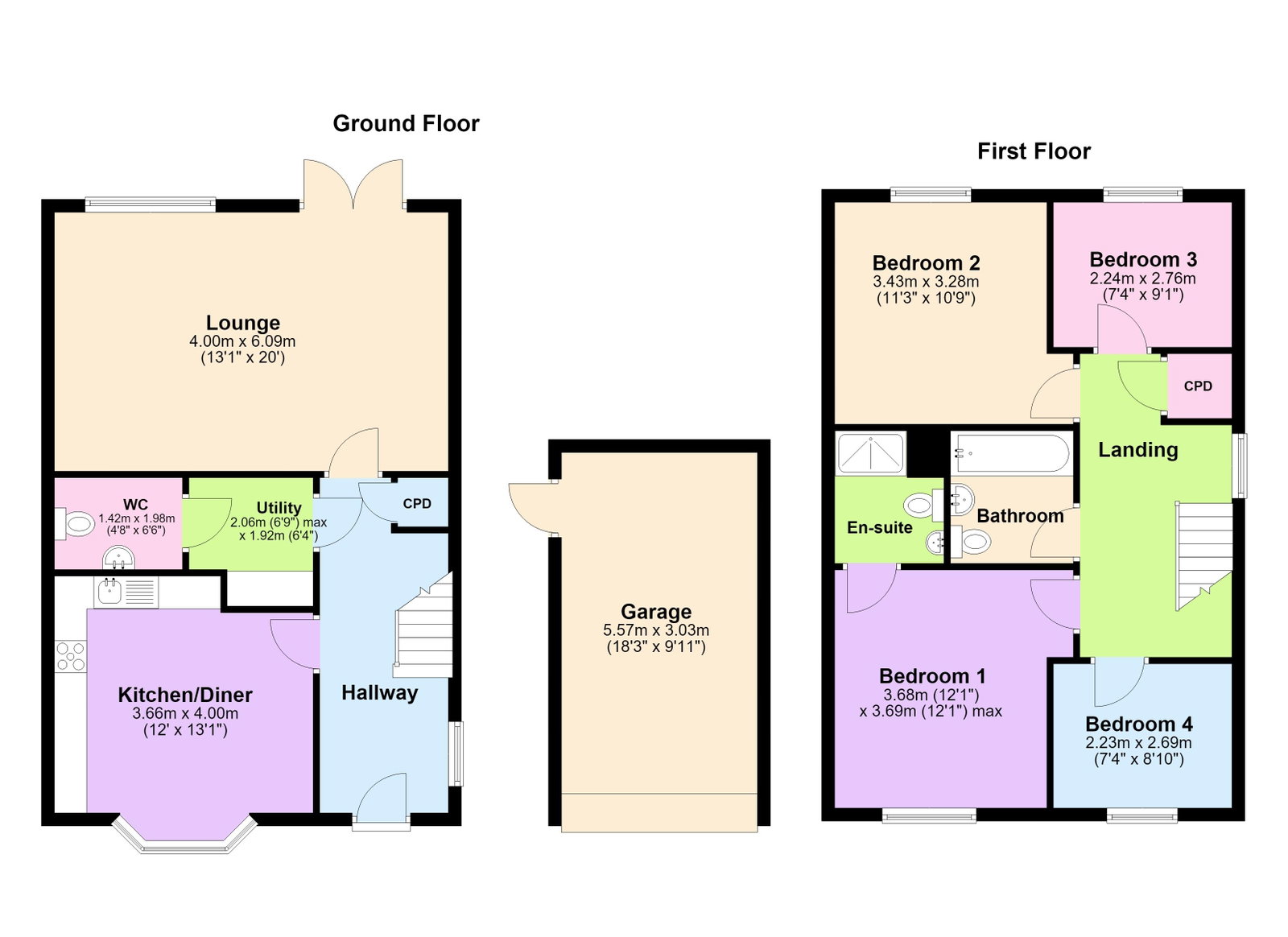 10, Darwin Drive, Biggleswade floorplan
