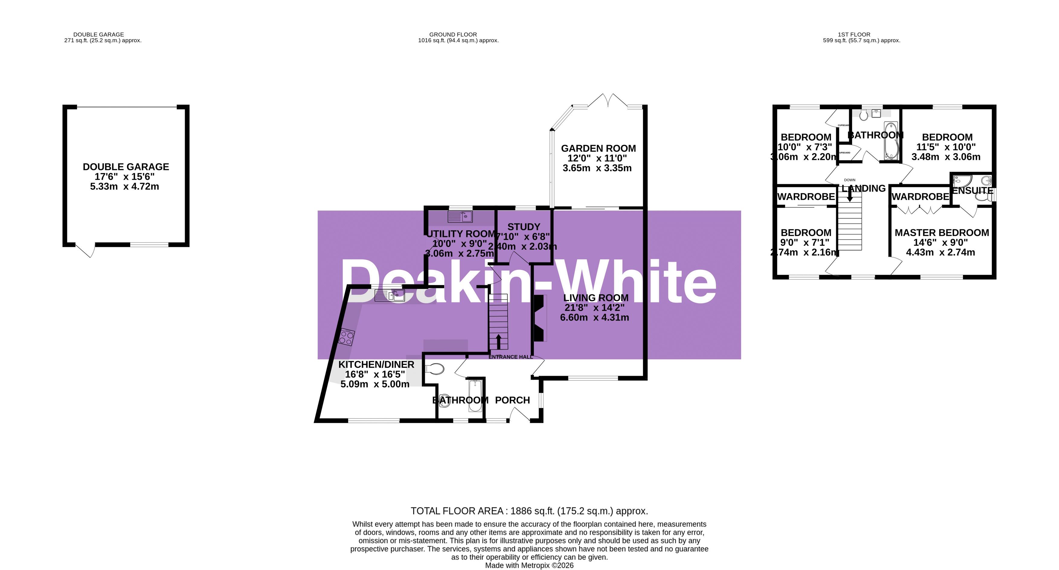 4, Redwood Close, Wing floorplan