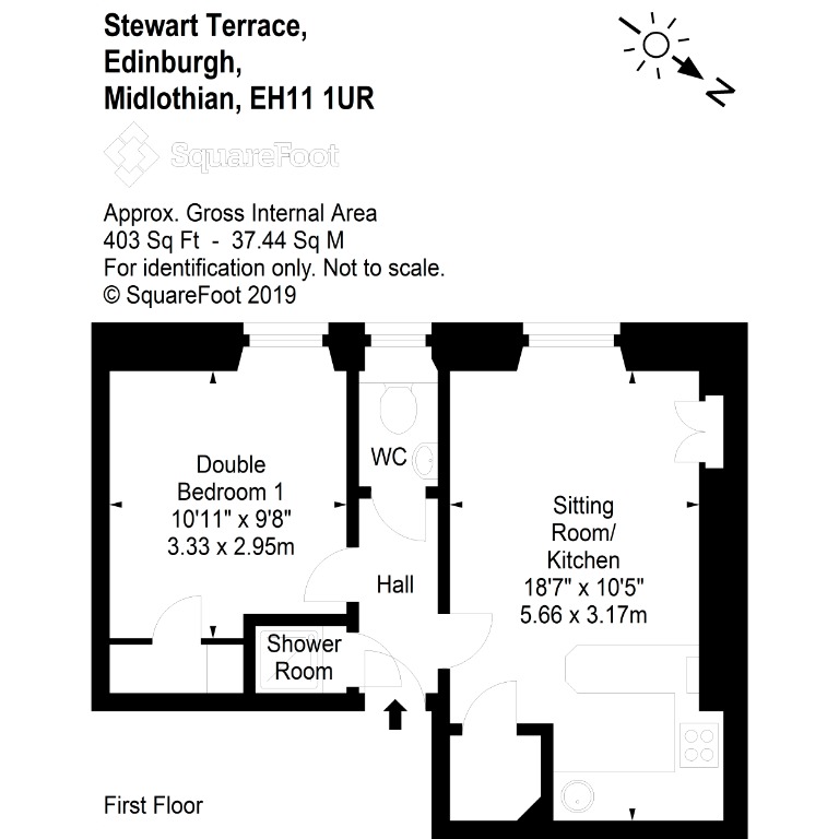 1 Bedrooms Flat to rent in Stewart Terrace, Gorgie, Edinburgh EH11