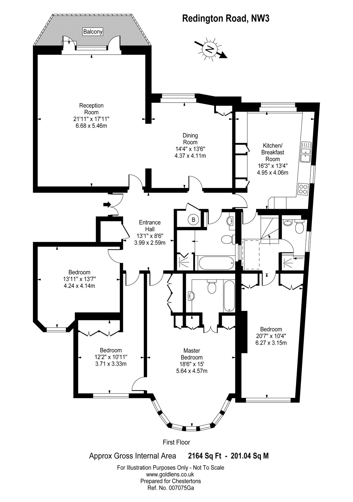 4 Bedrooms Flat to rent in Redington Road, Hampstead, London NW3