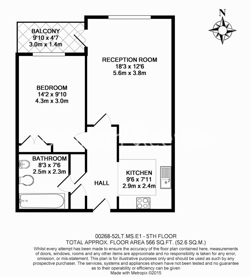 Flat 52, Londinium Tower, 87, Mansell Street, Tower Hill floorplan