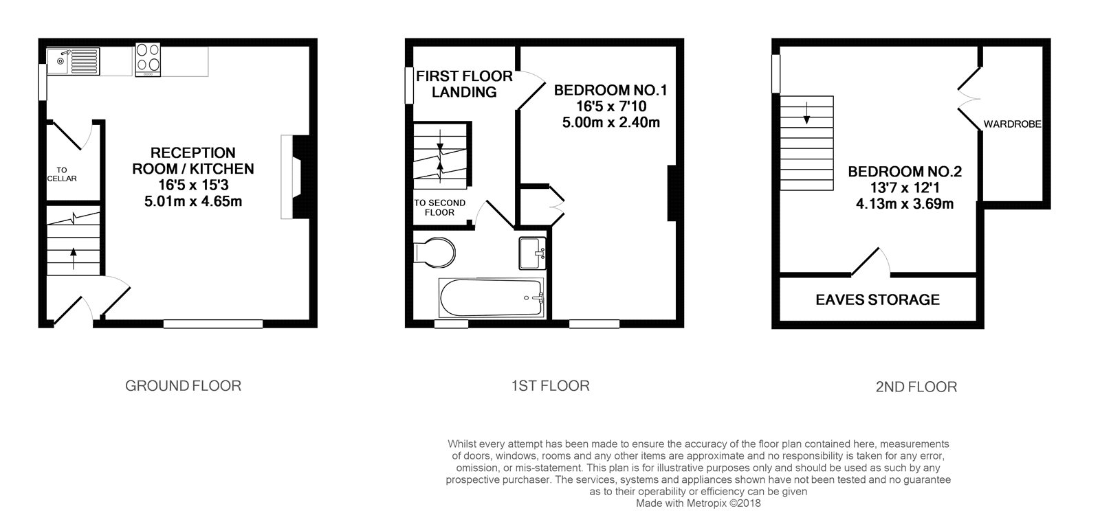 2 Bedrooms Terraced house to rent in Wood Street, Haworth BD22