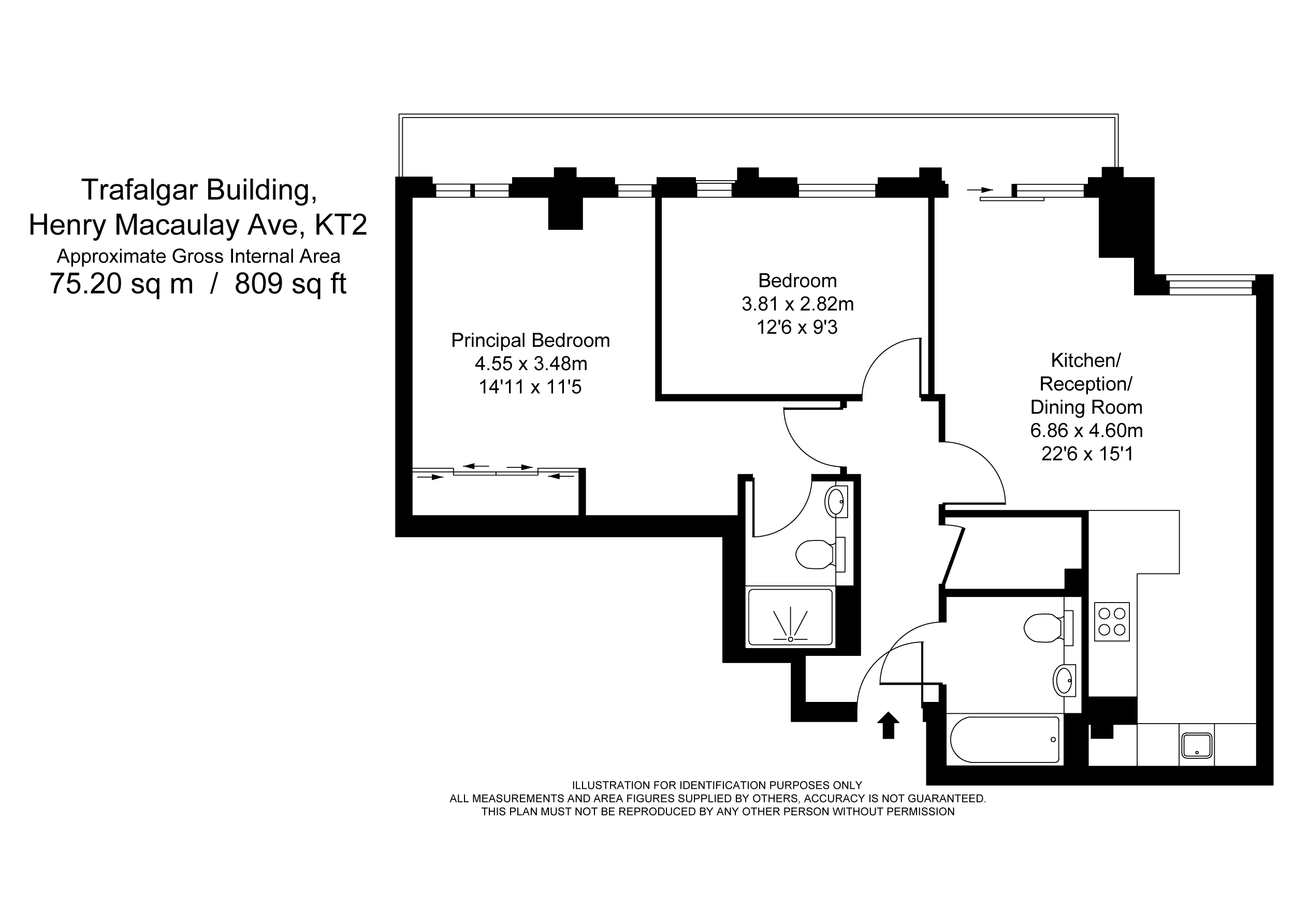 12 Trafalgar Building, 15, Henry Macaulay Avenue, Kingston Upon Thames floorplan
