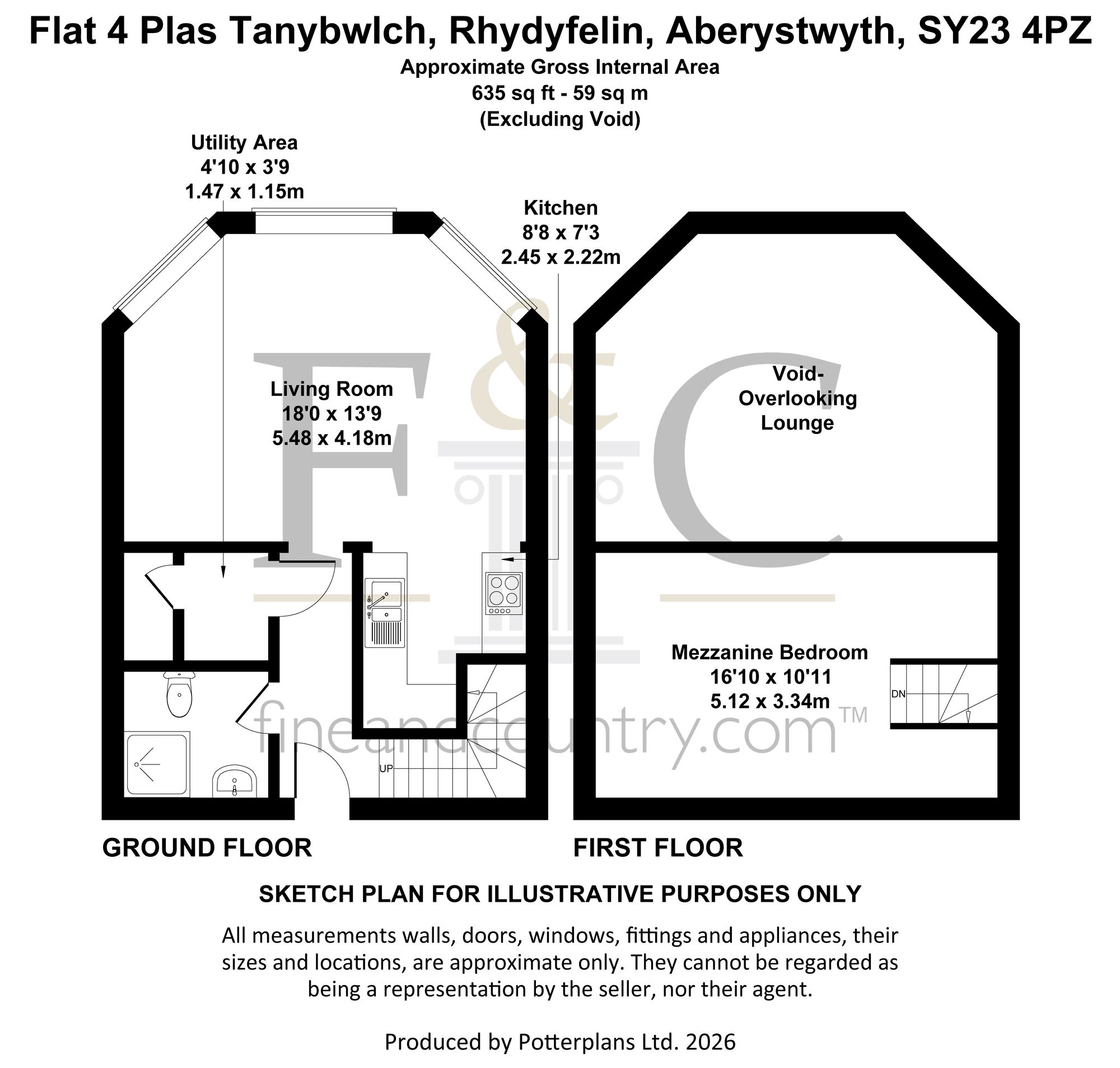 Flat 4, Plas Tanybwlch, Aberystwyth floorplan
