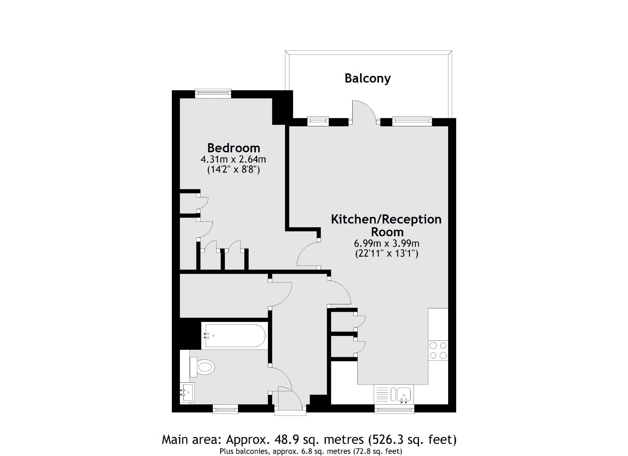 Flat 56, Parker Building, Freda Street, London floorplan